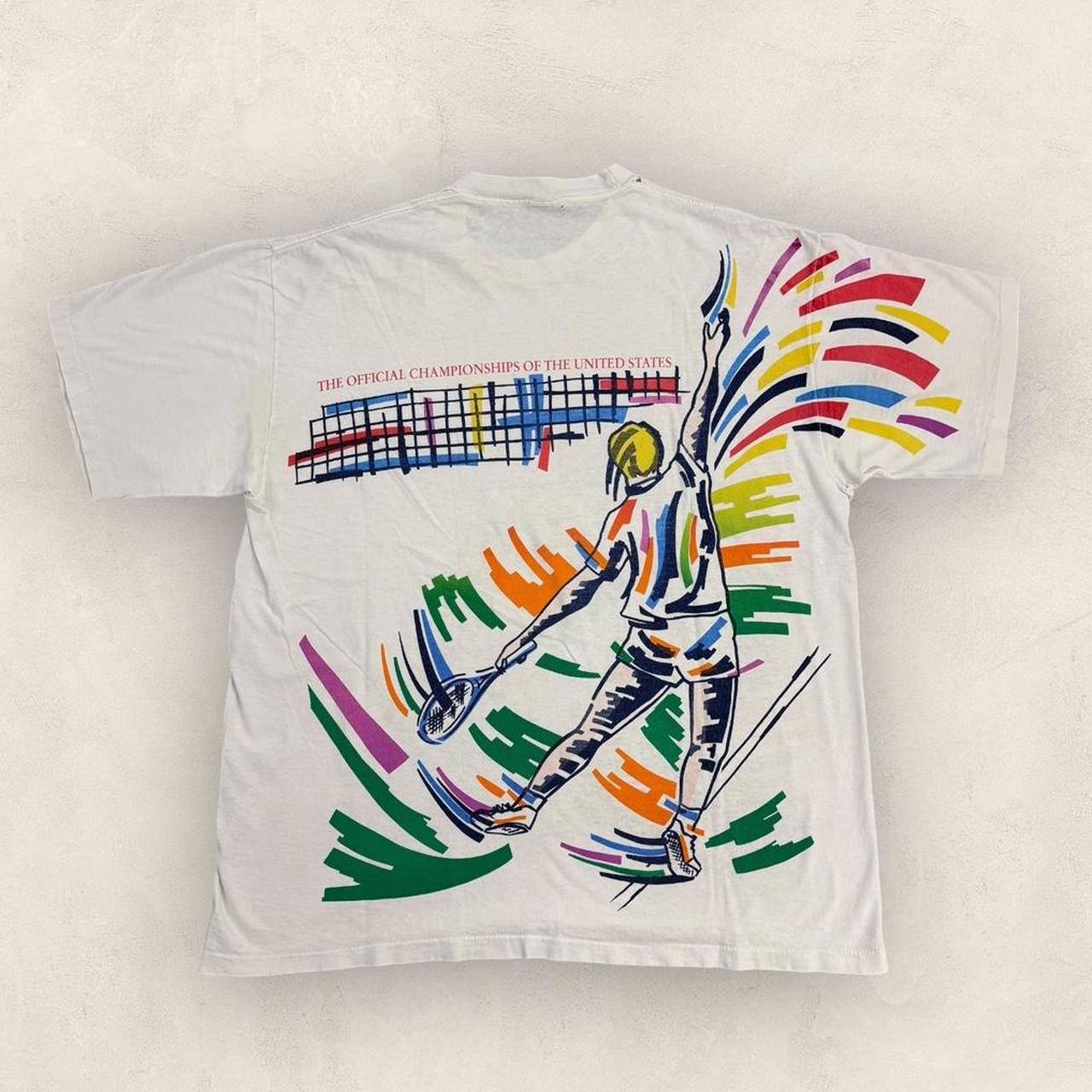 Vintage 90s US Open 1992 tennis tournament ATP Tour graphic t-shirt