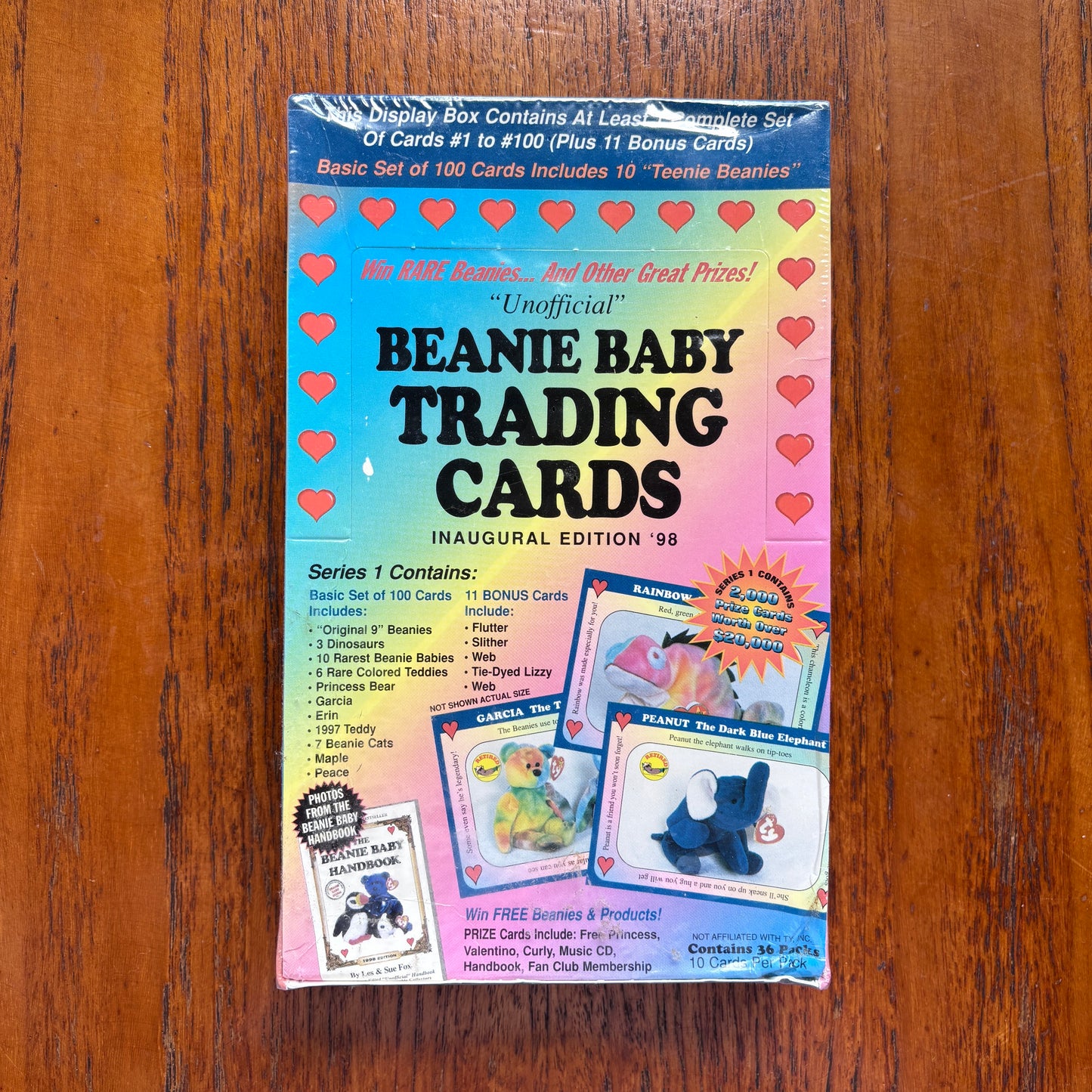 Vintage 90s USA Beanie Baby Trading Cards Sealed Box