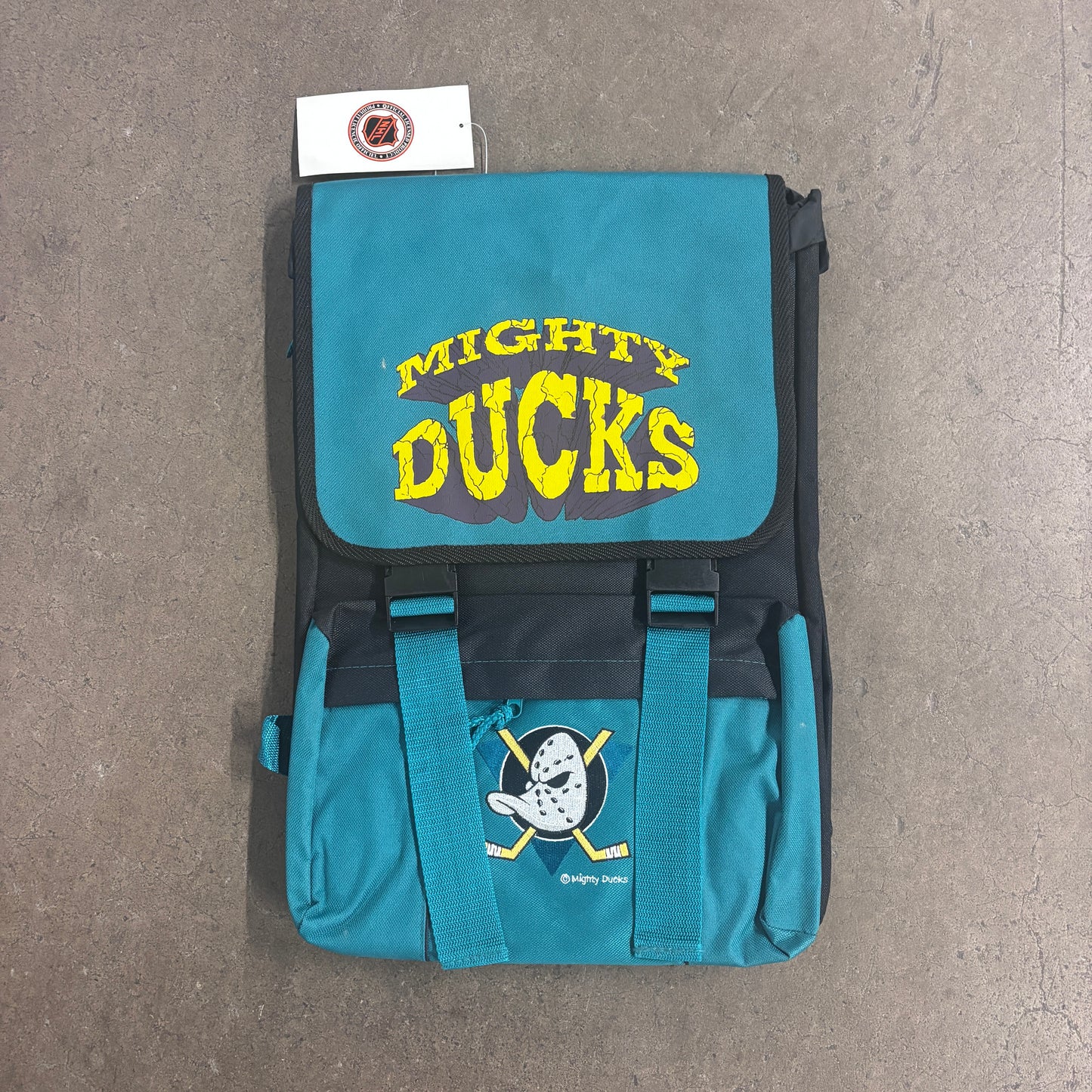 Vintage 90s USA Anaheim Mighty Ducks NHL Ice Hockey Backpack (Deadstock)
