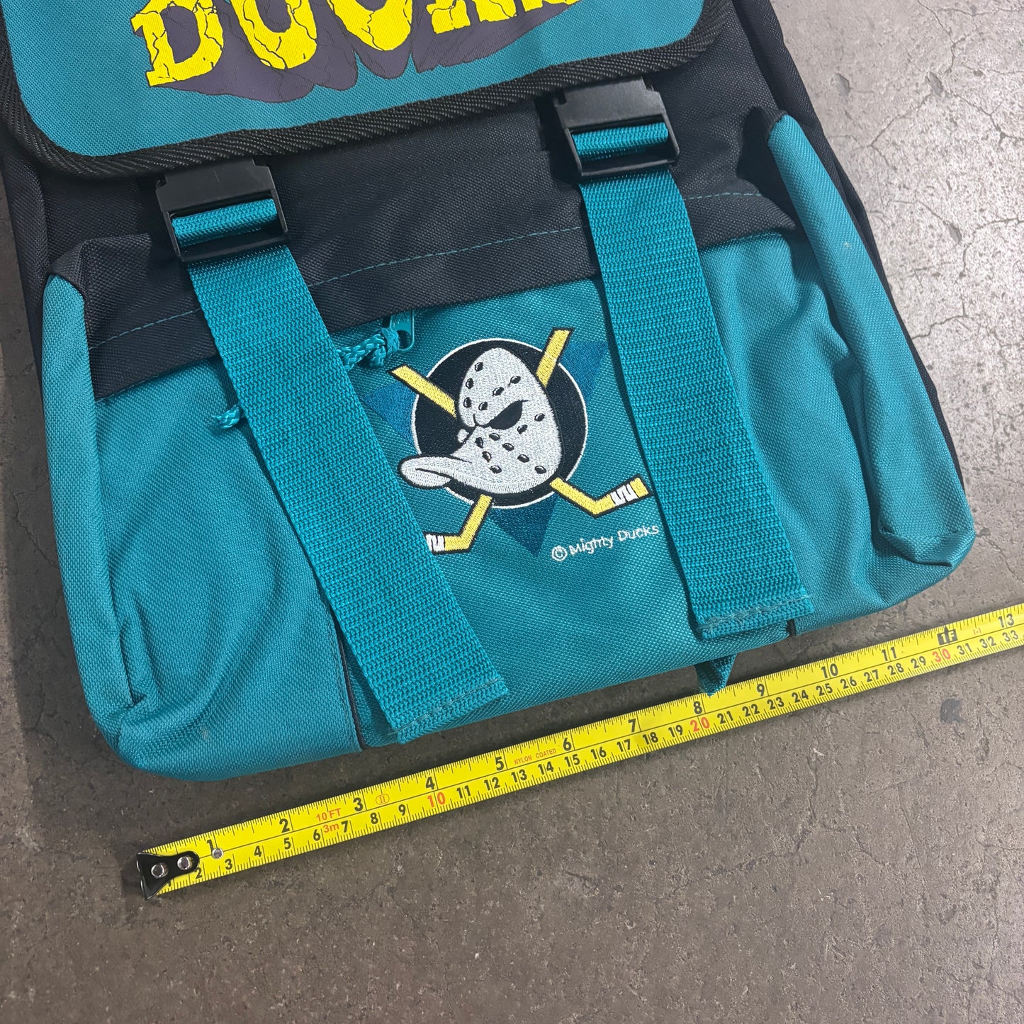 Vintage 90s USA Anaheim Mighty Ducks NHL Ice Hockey Backpack (Deadstock)