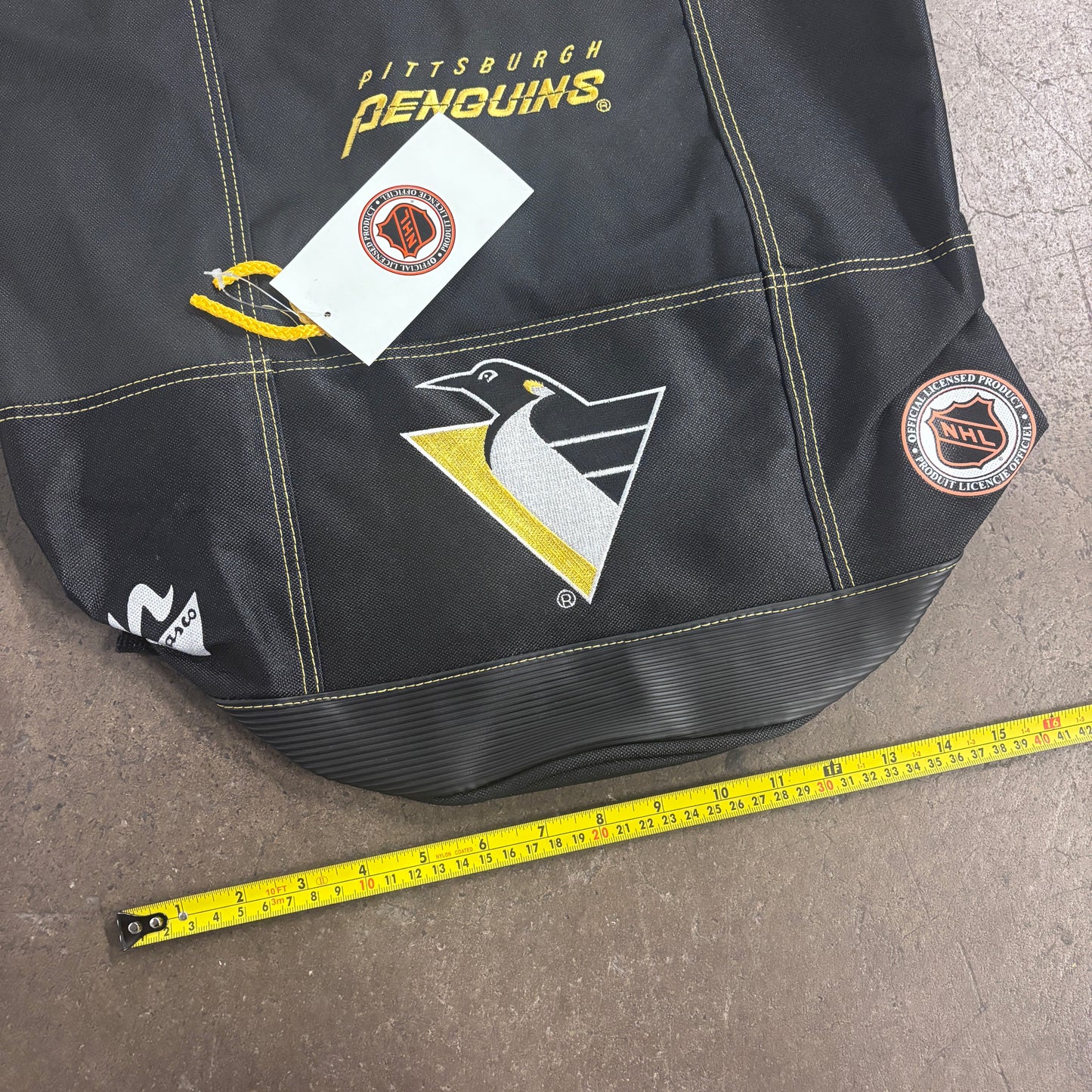 Vintage 90s USA Pittsburgh Penguins NHL Ice Hockey Backpack (Deadstock)