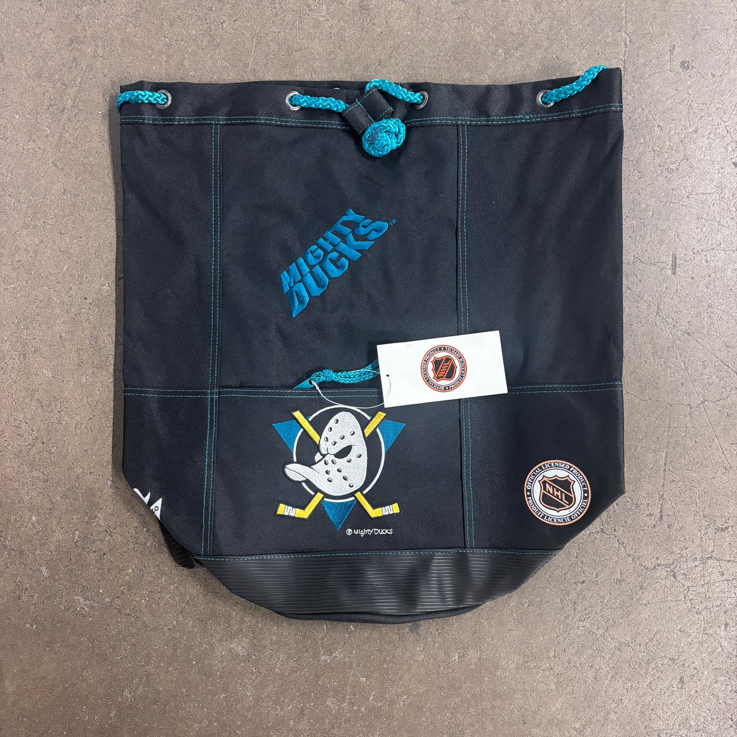Vintage 90s USA Anaheim Mighty Ducks NHL Ice Hockey Backpack (Deadstock)