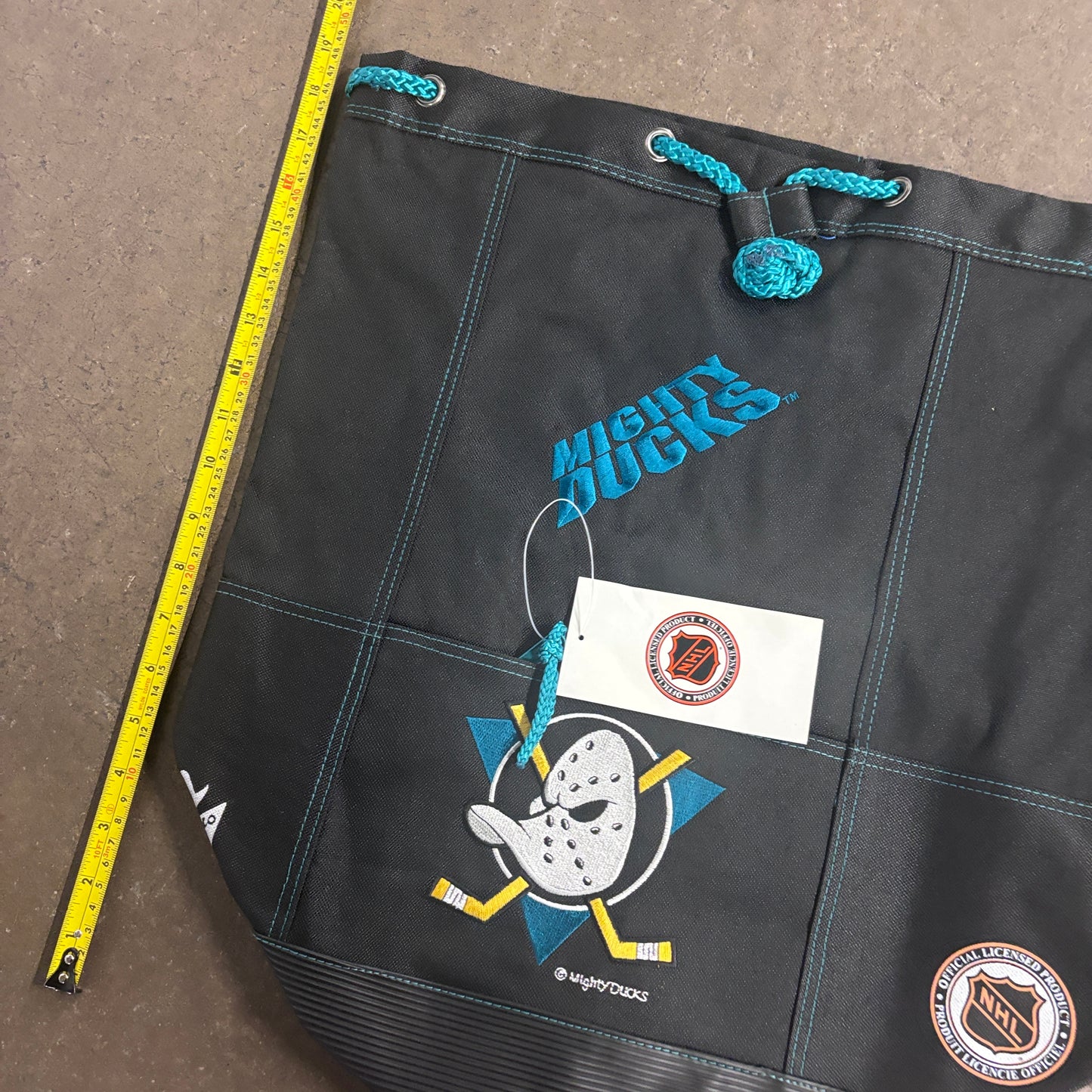 Vintage 90s USA Anaheim Mighty Ducks NHL Ice Hockey Backpack (Deadstock)