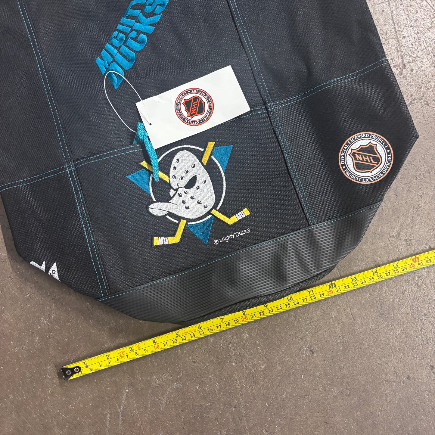 Vintage 90s USA Anaheim Mighty Ducks NHL Ice Hockey Backpack (Deadstock)