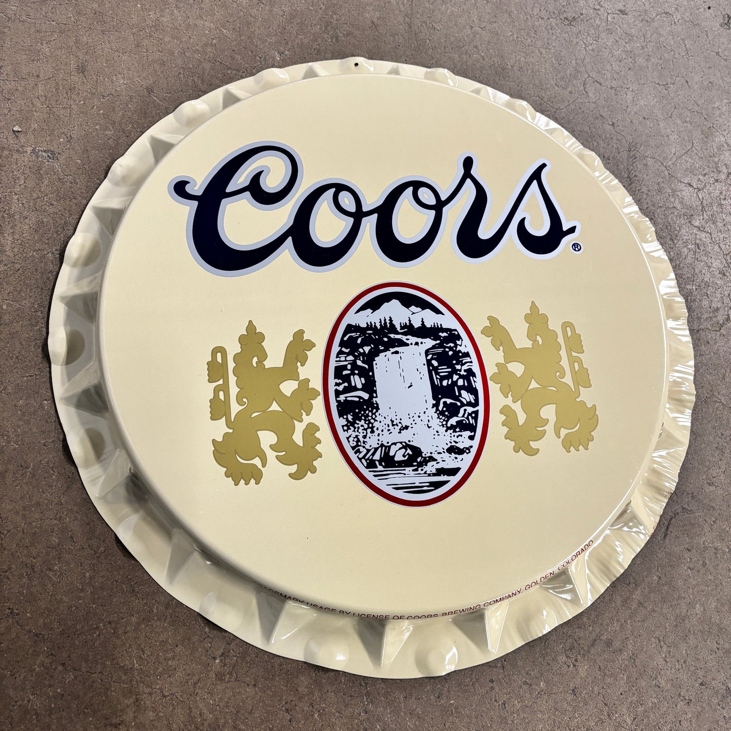 Vintage 90s USA Coors Light Metal Beer Sign
