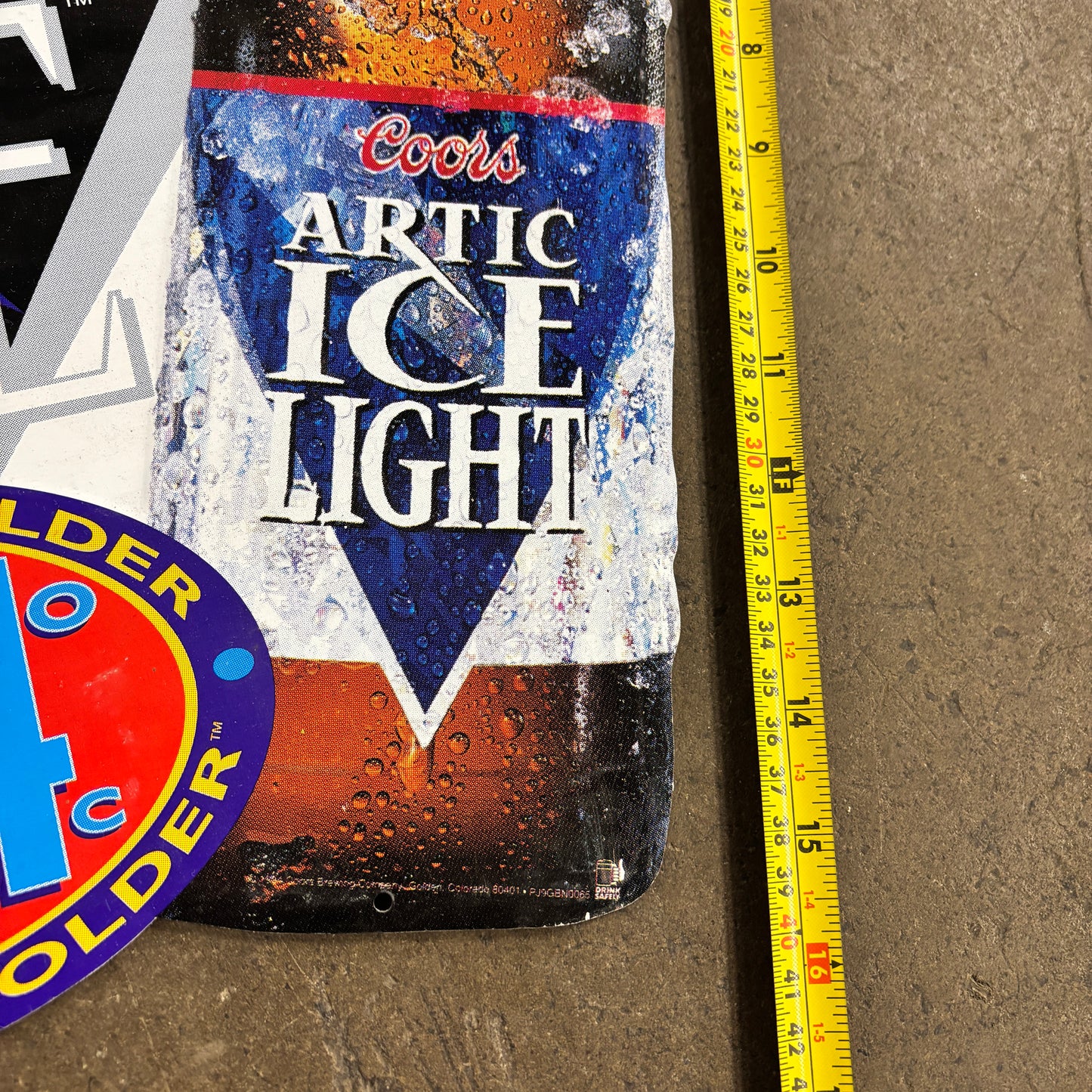 Vintage 90s USA Coors Artic Ice Metal Beer Sign