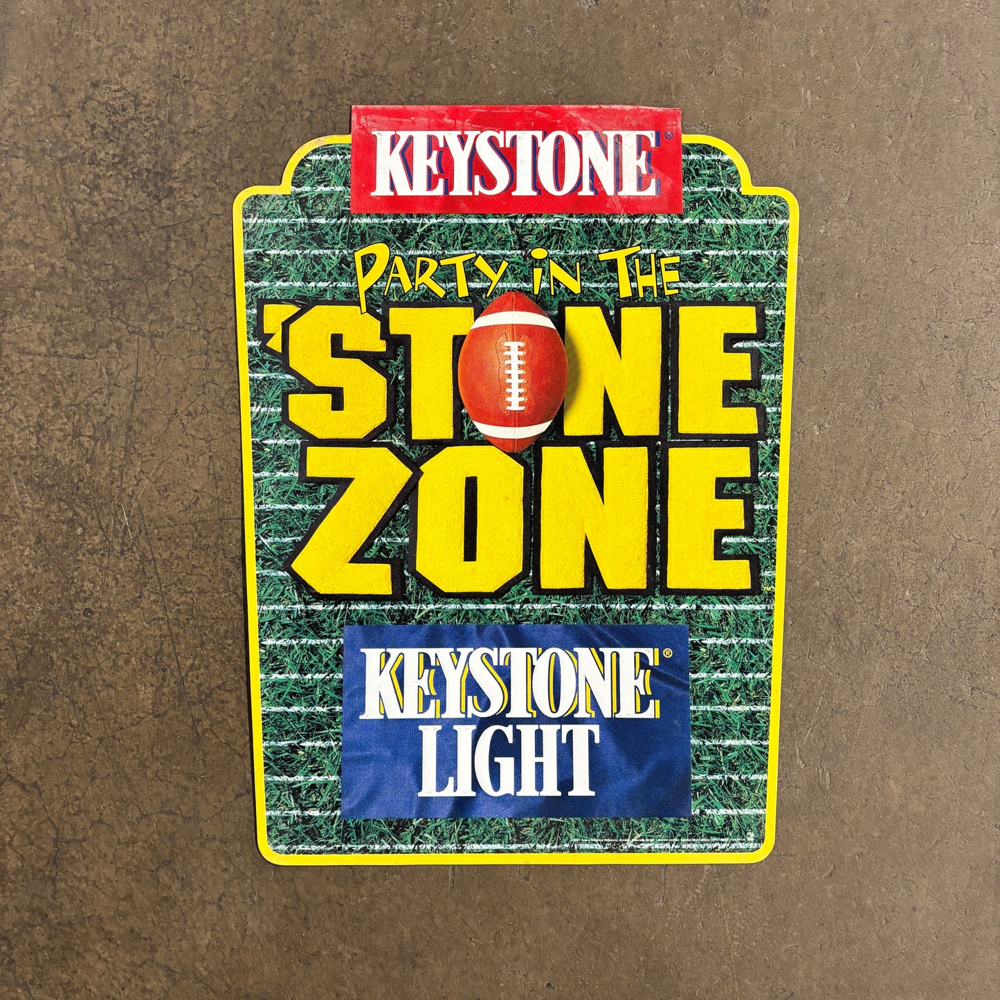 Vintage 90s USA Keystone Light Metal Beer Sign