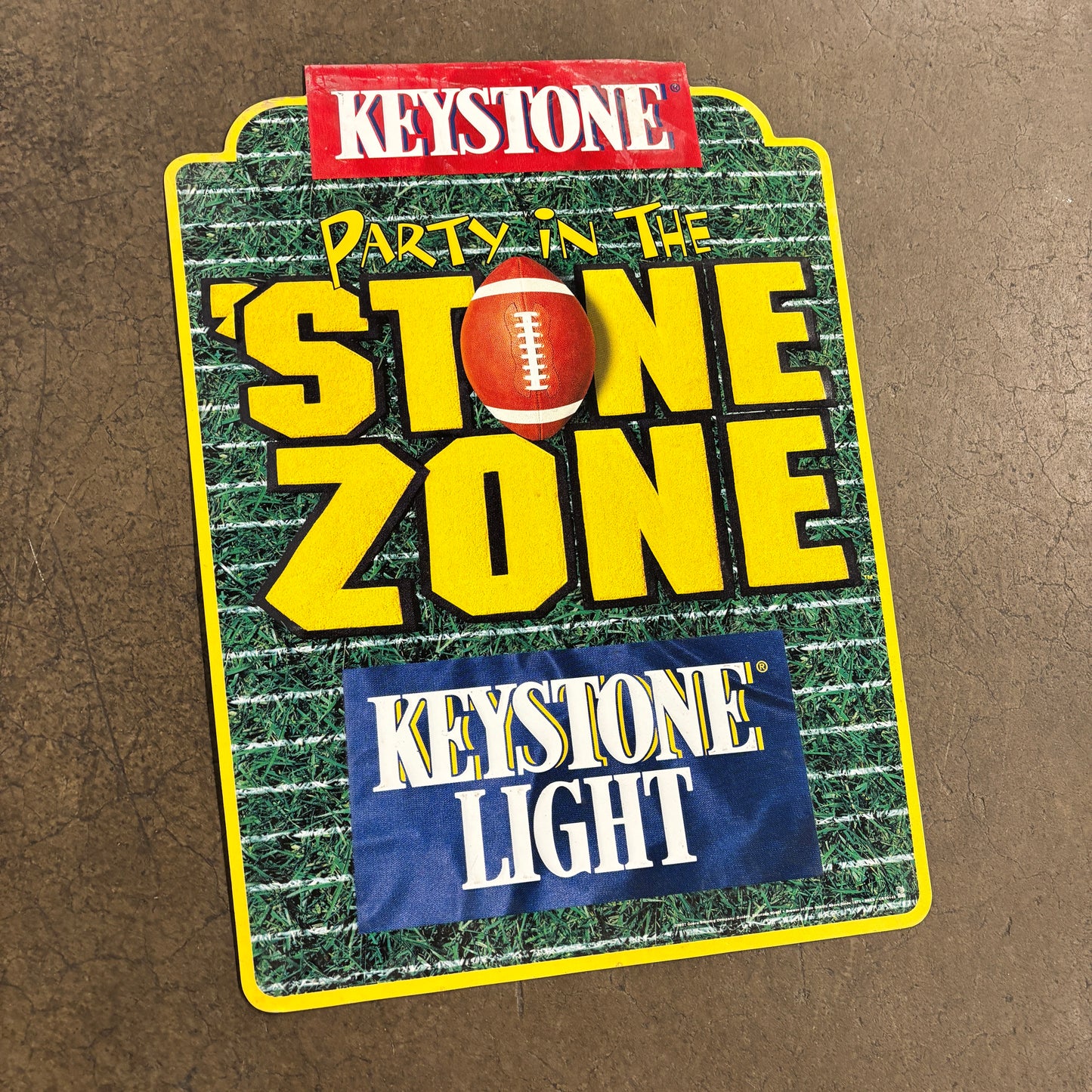 Vintage 90s USA Keystone Light Metal Beer Sign