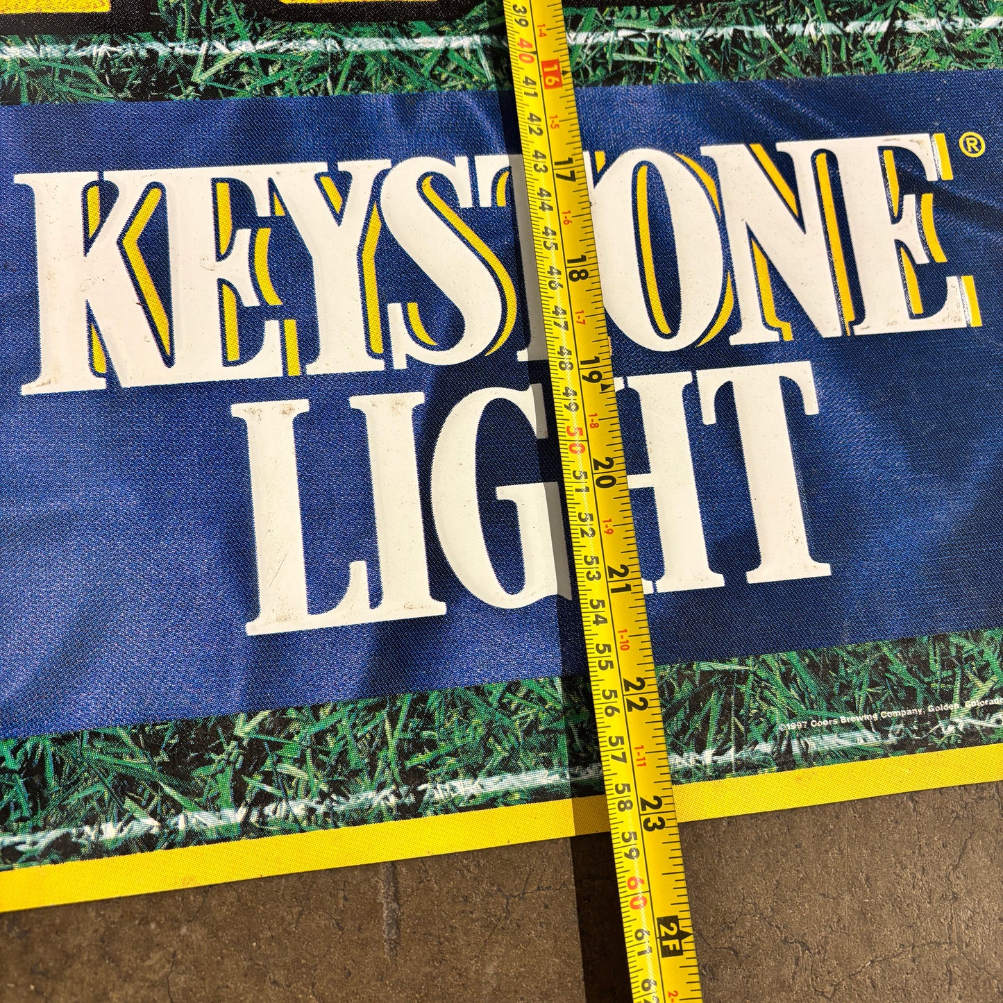 Vintage 90s USA Keystone Light Metal Beer Sign