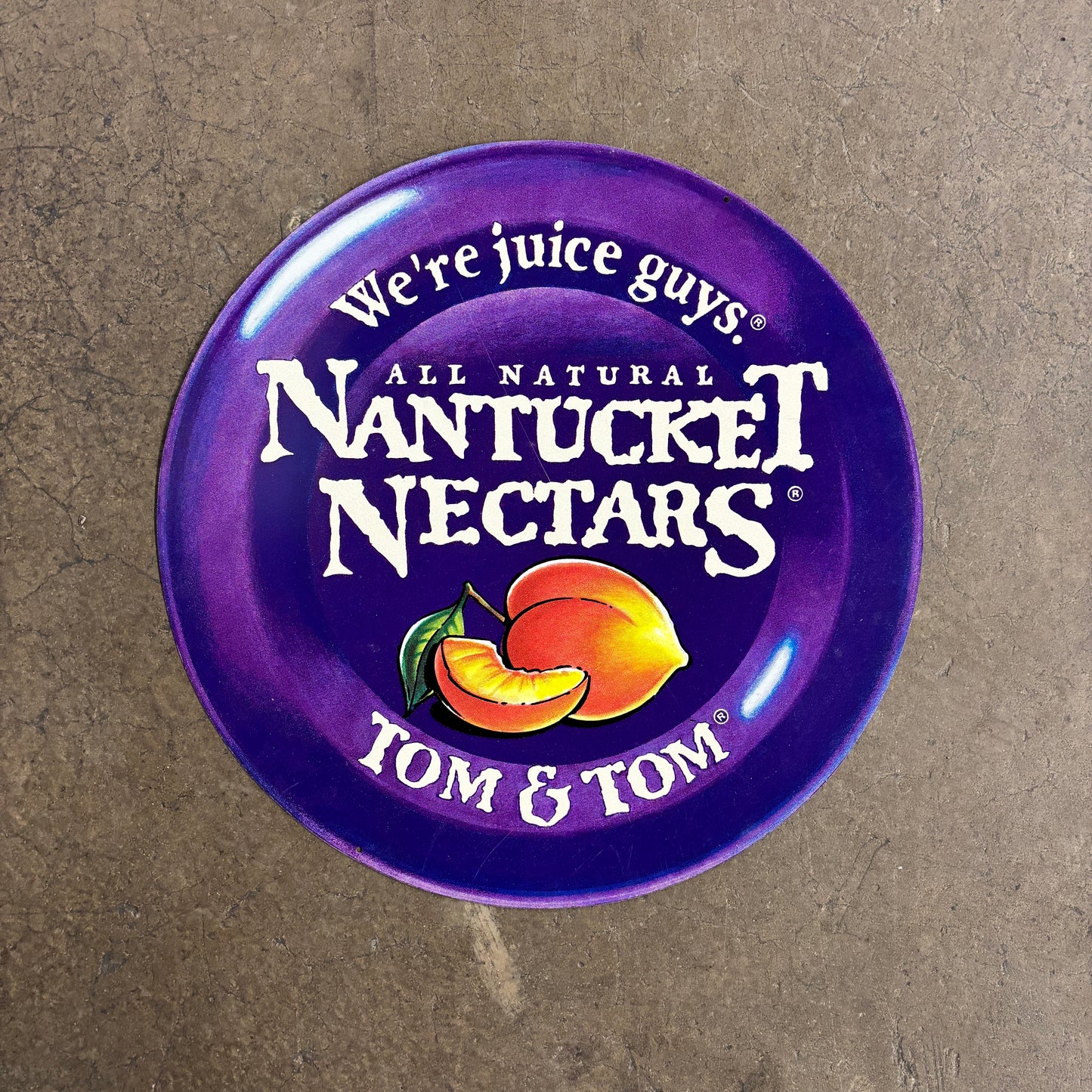 Vintage 90s Nantucket Nectars Juice Metal Sign