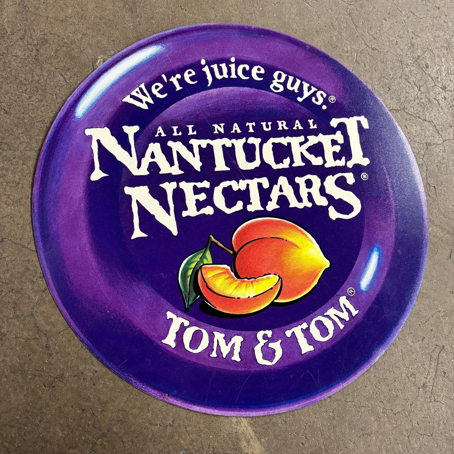 Vintage 90s Nantucket Nectars Juice Metal Sign