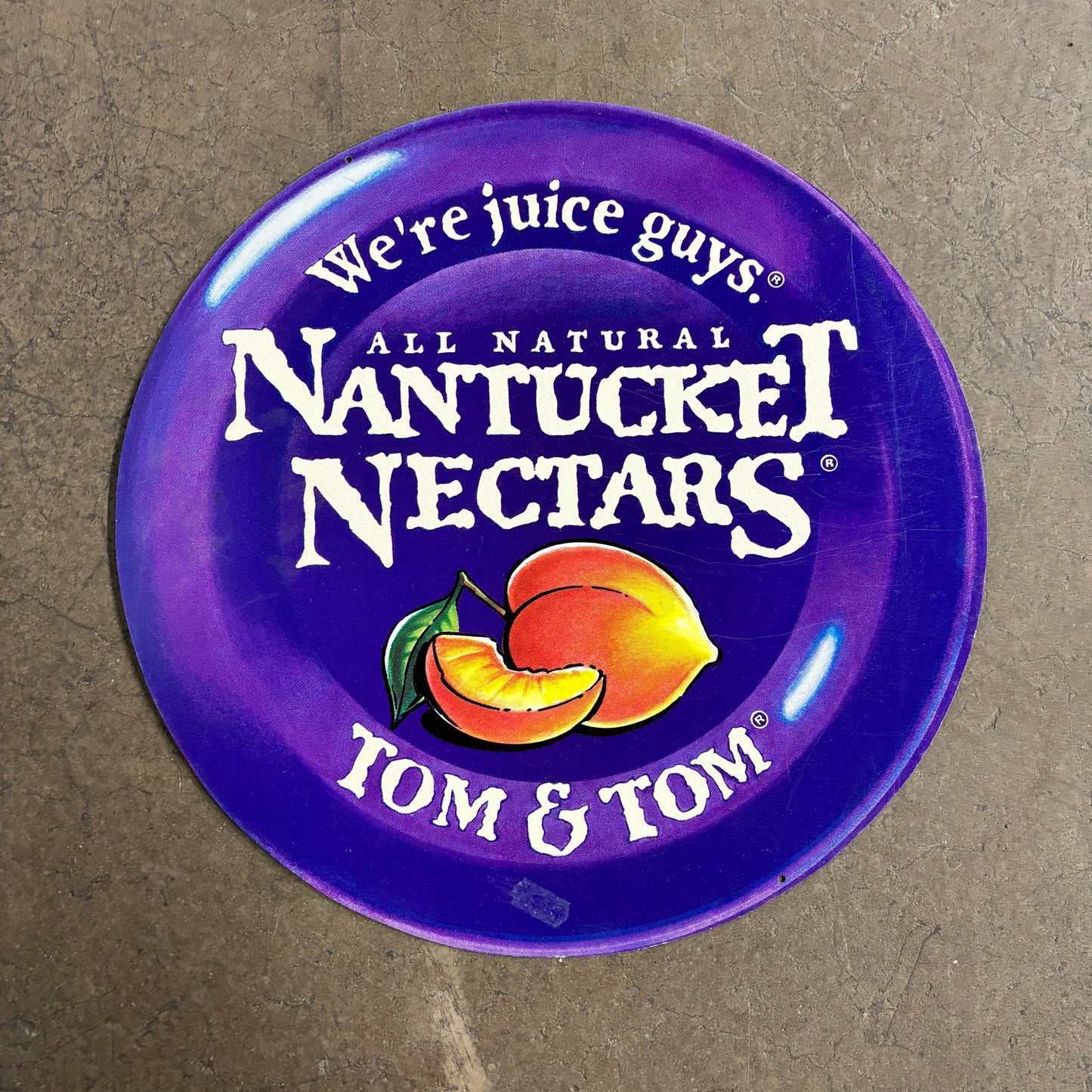 Vintage 90s Nantucket Nectars Juice Metal Sign