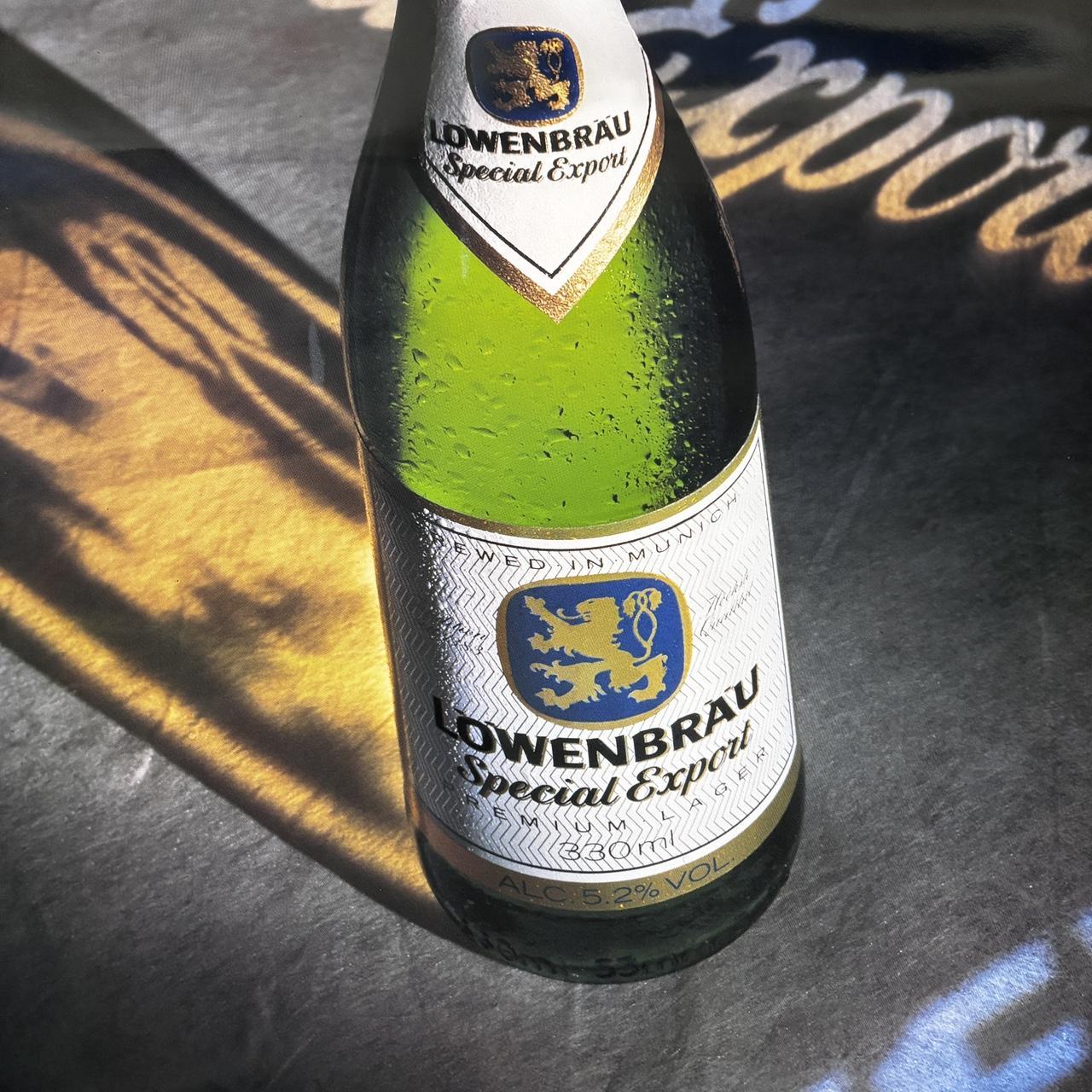 Vintage 90s Lowenbrau beer poster lager Munich Germany promotional print
