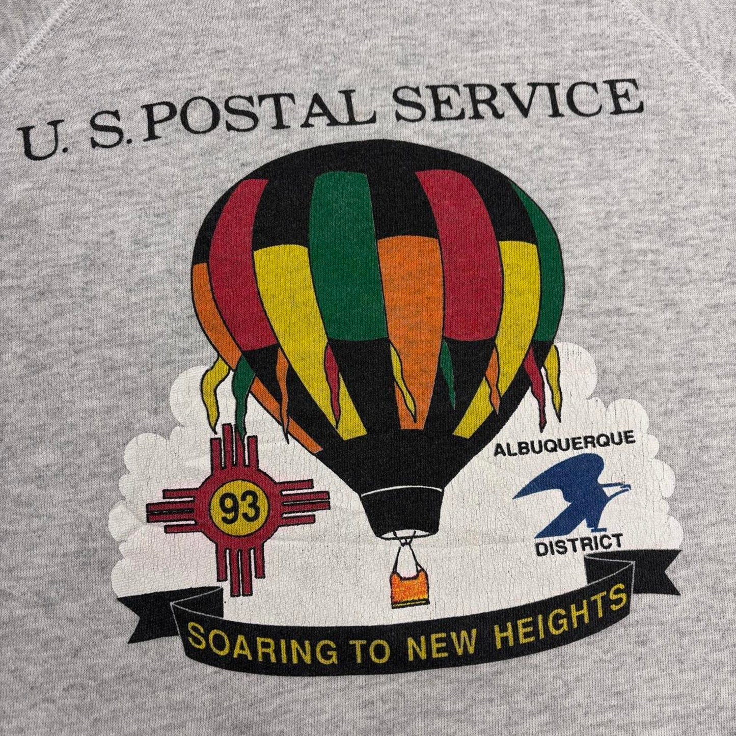 Vintage 90s USPS postal service Albuquerque hot air balloon sweatshirt