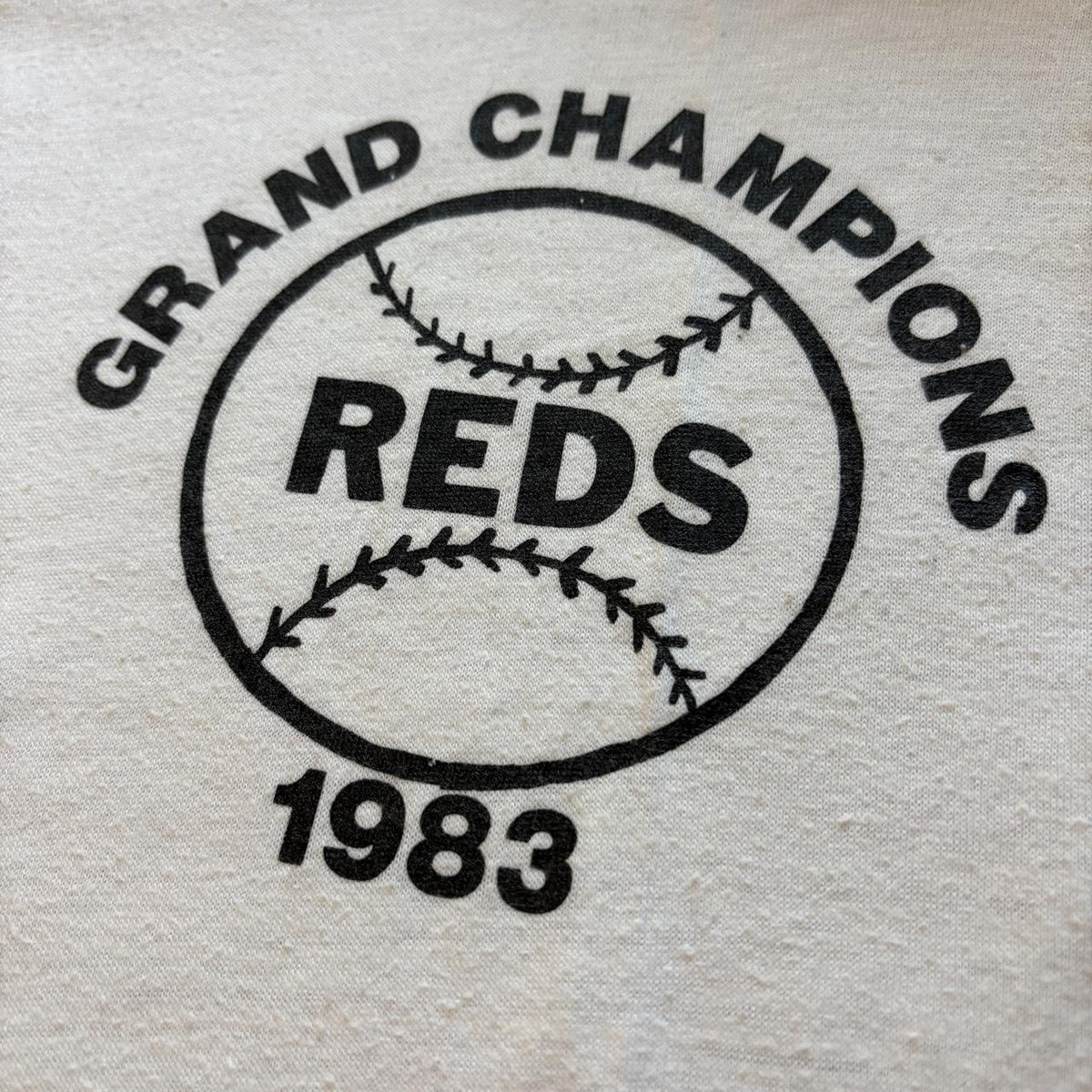 Vintage 80s USA baseball softball Reds grand champions ringer t-shirt
