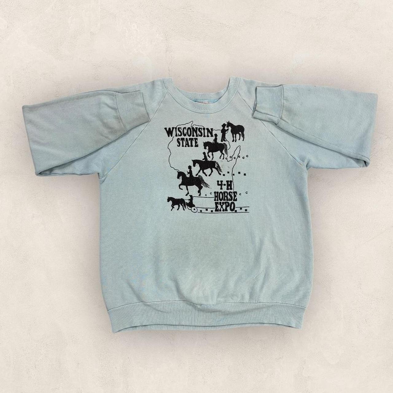 Vintage 90s USA Wisconsin state horse expo graphic sweatshirt