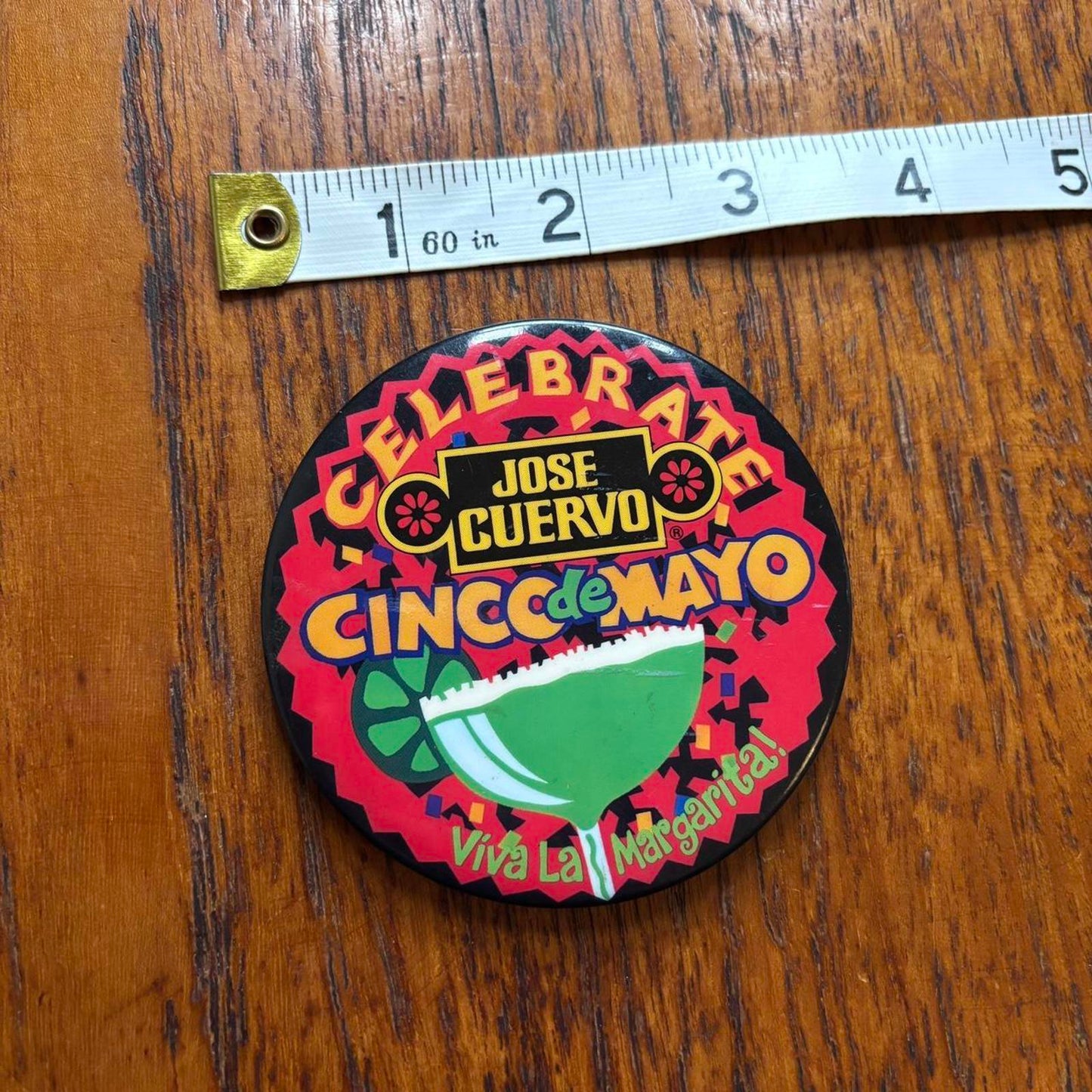 Vintage 90s USA Jose Cuervo tequila margarita cocktail Cinco de Mayo pin badge