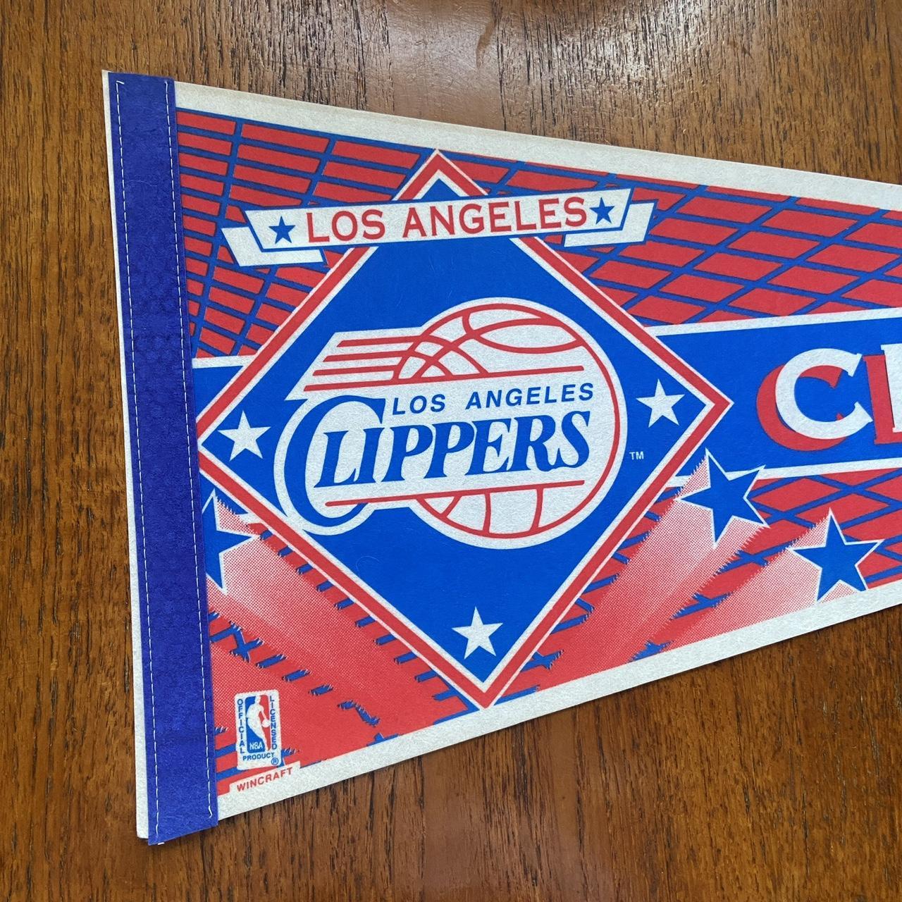 Vintage 90s USA Los Angeles Clippers NBA basketball felt pennant