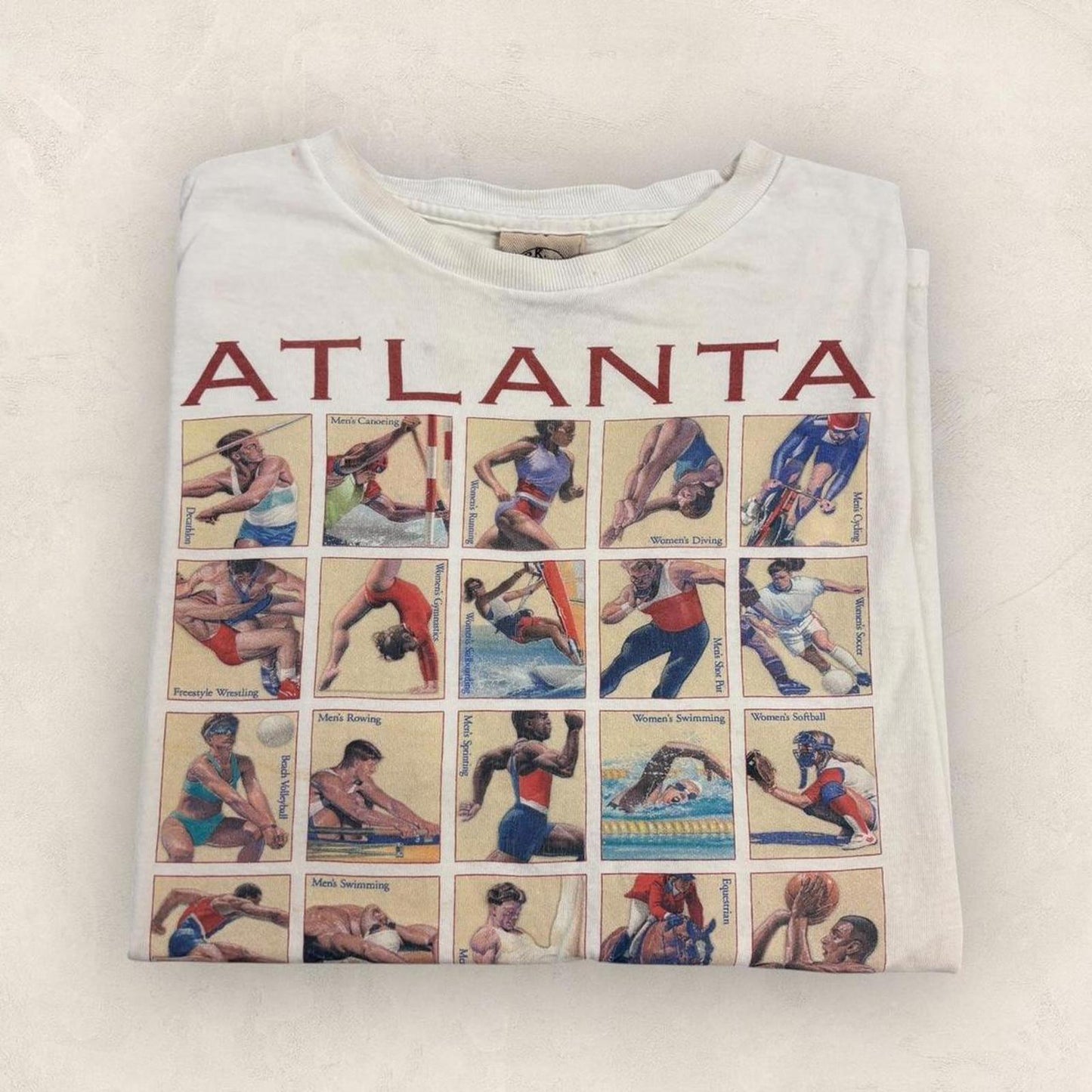 Vintage 90s USA Atlanta Olympics summer games athletics graphic t-shirt
