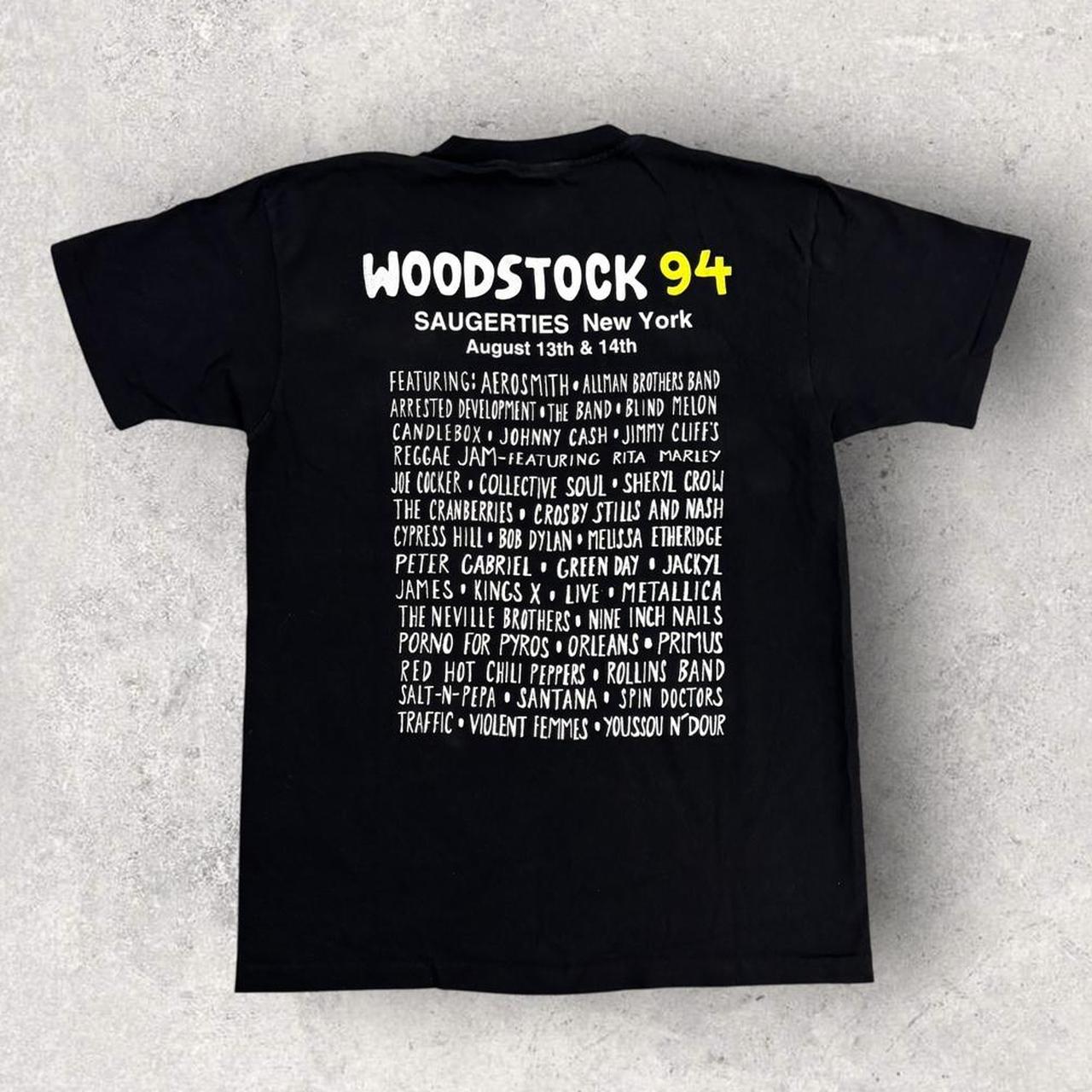 Vintage 90s USA Woodstock music festival New York band t-shirt