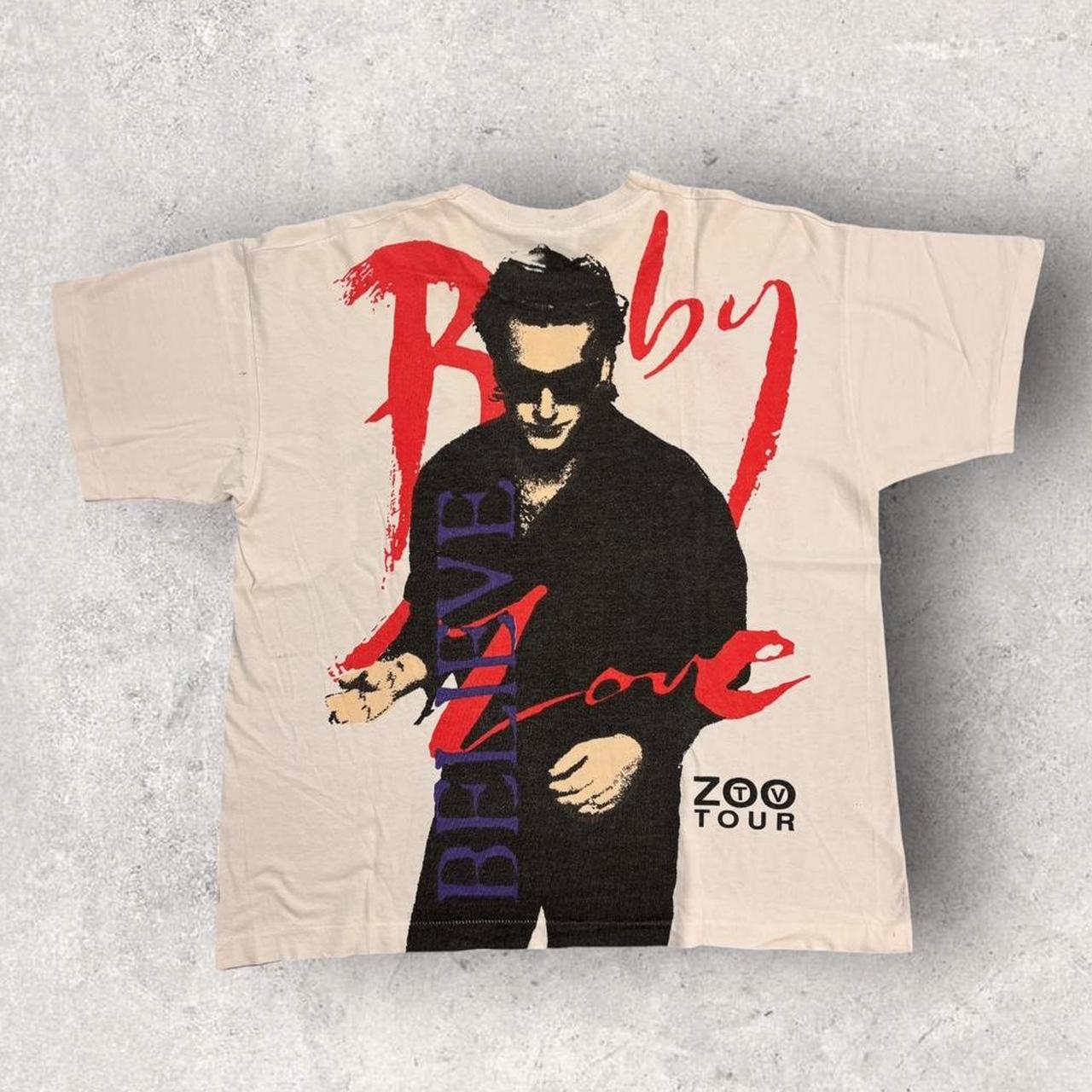 Vintage 90s USA U2 Zoo TV Tour Concert graphic band t-shirt