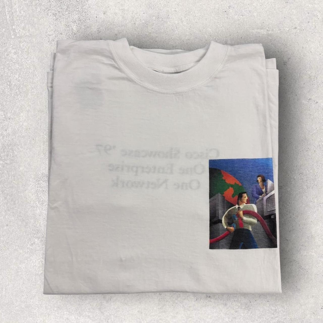 Vintage 90s USA Cisco Showcase 97 technology computer software graphic t-shirt