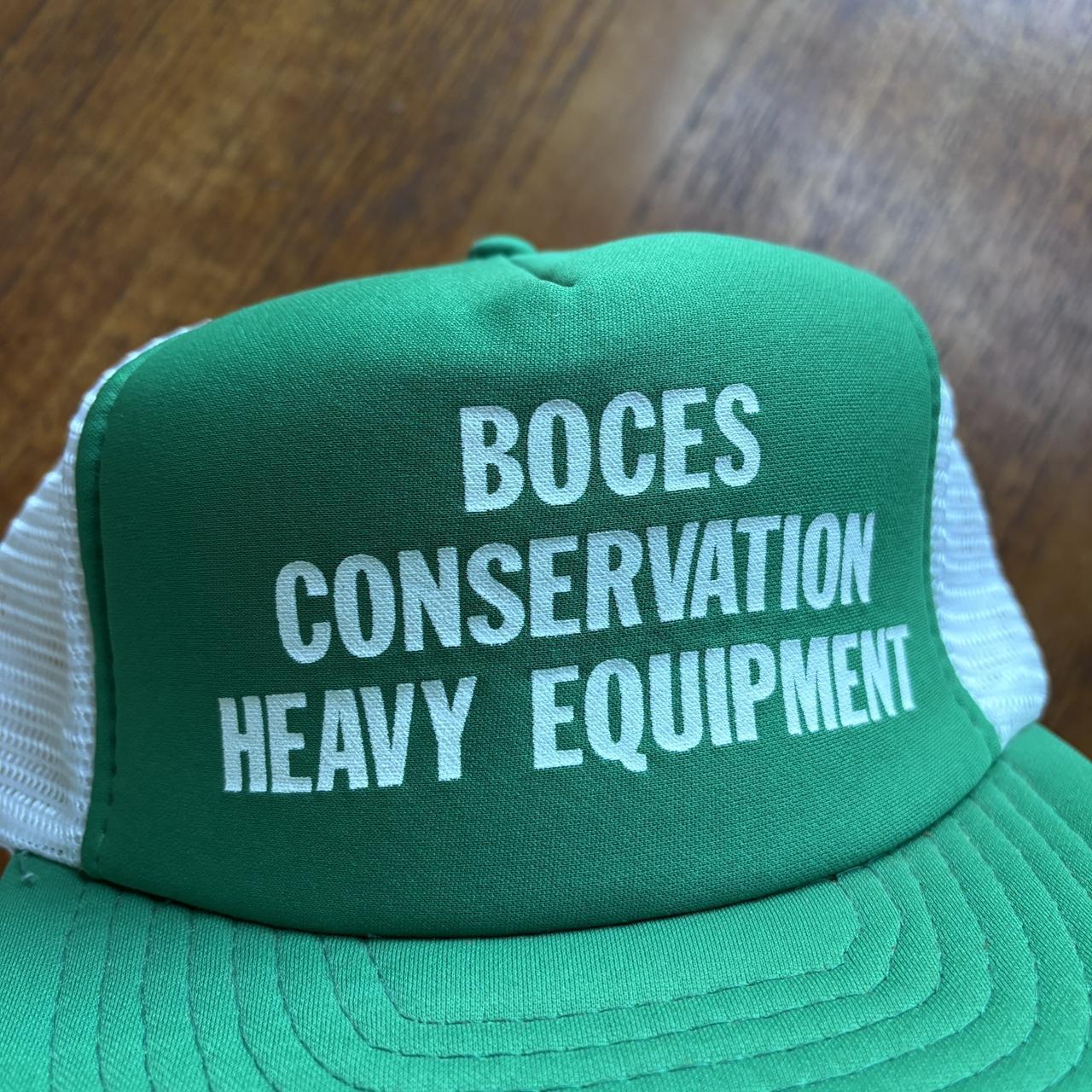Vintage 90s Boces conservation heavy equipment construction workwear trucker cap