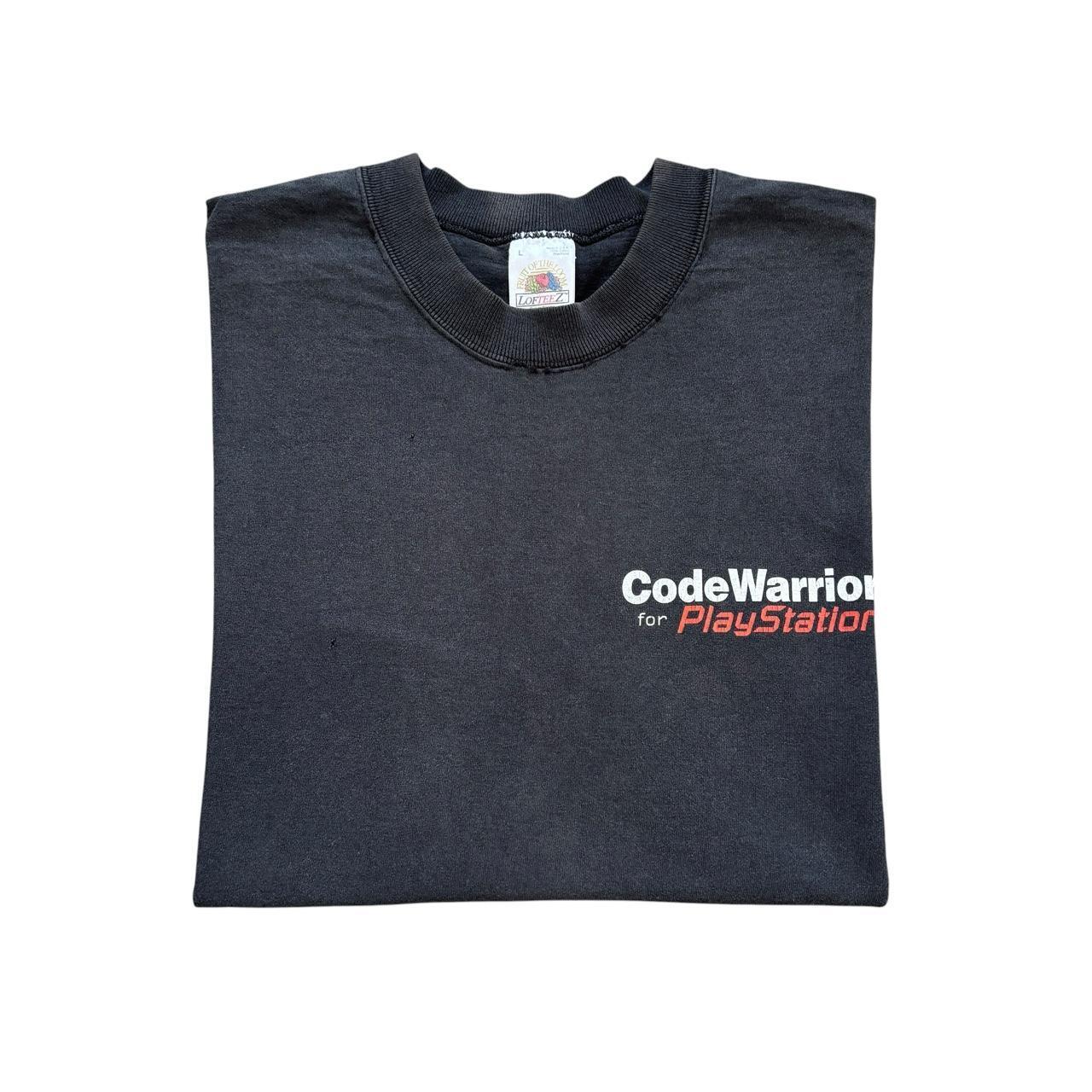 Vintage 90s USA Sony PlayStation CodeWarriors game programming t-shirt