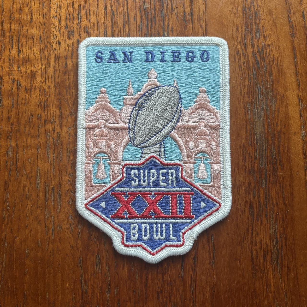Vintage 80s USA Super Bowl 22 NFL American Football embroidered patch
