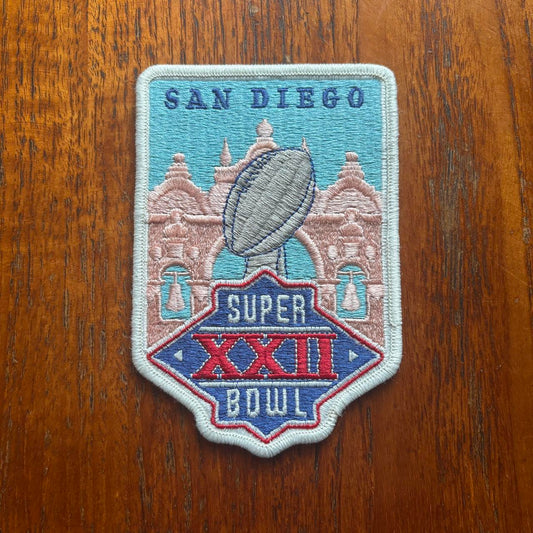 Vintage 80s USA Super Bowl 22 NFL American Football embroidered patch