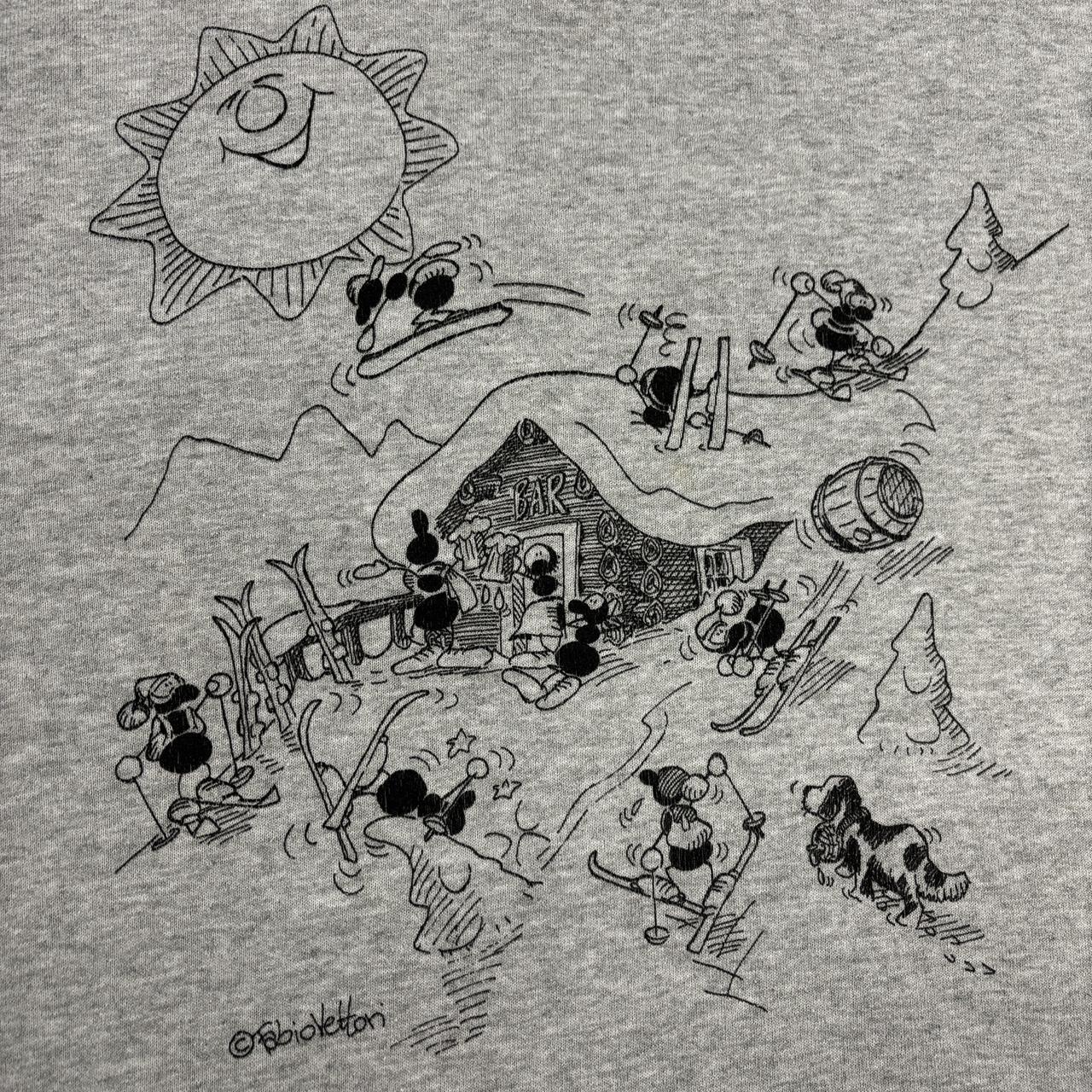 Vintage 90s USA Skiing snow sports Fabio Vettori illustration graphic sweatshirt