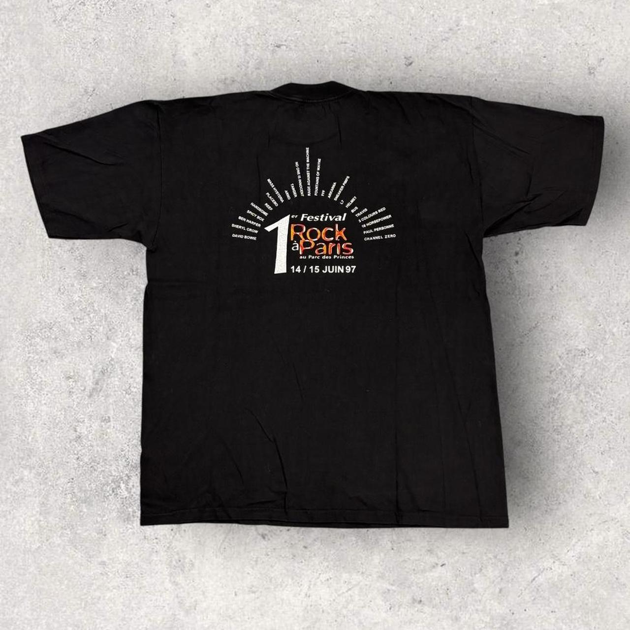 Vintage 90s USA Paris Rock Festival at Parc des Princes graphic band t-shirt