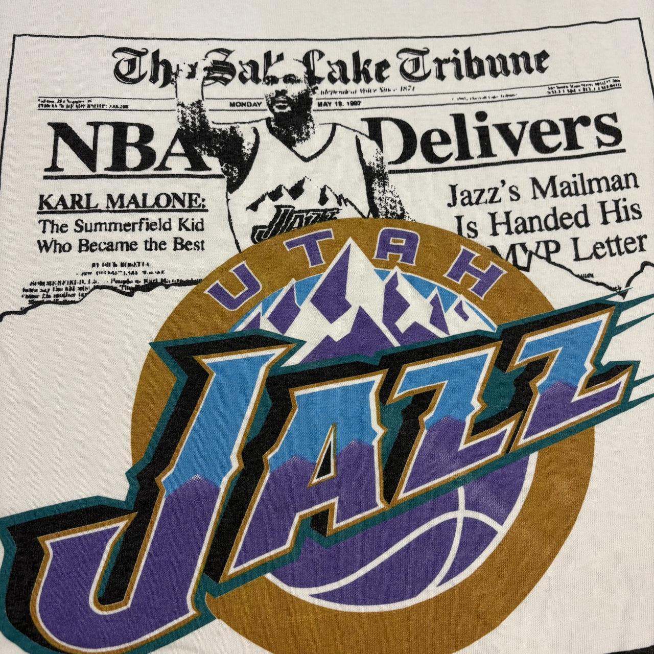 Vintage 90s USA Utah Jazz NBA basketball Karl Malone t-shirt