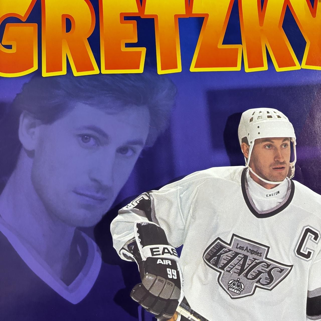 Vintage 90s Wayne Gretzky poster NHL Los Angeles Kings ice hockey print