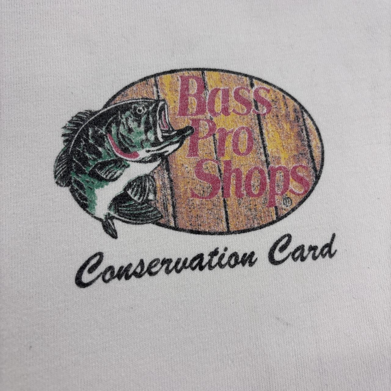 Vintage 90s USA Bass Pro Shops conservation card hunting fishing graphic t-shirt