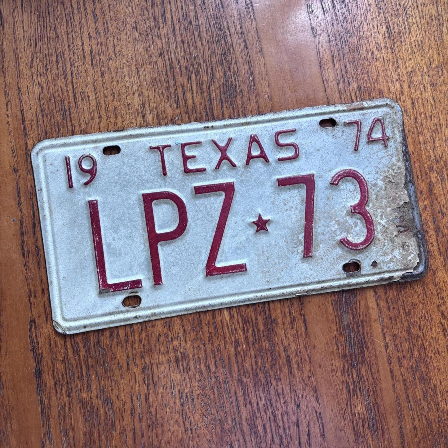 Vintage 70s USA Texas state car automobile American license plate