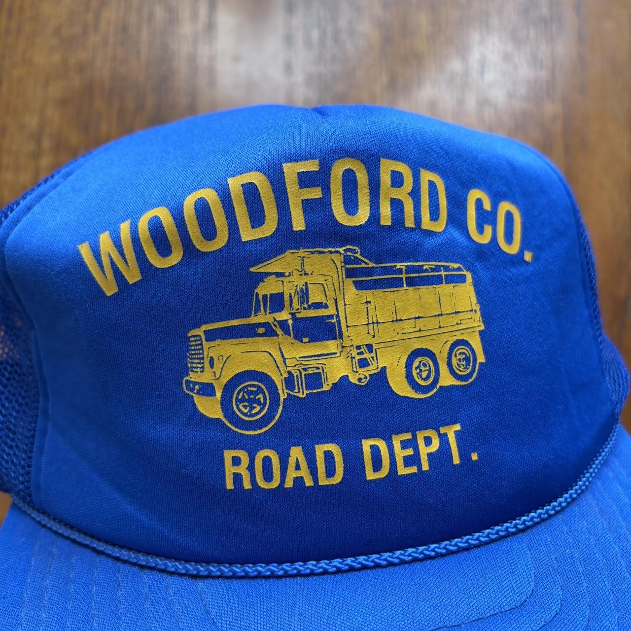 Vintage 90s USA Woodford County road department Kentucky trucker cap