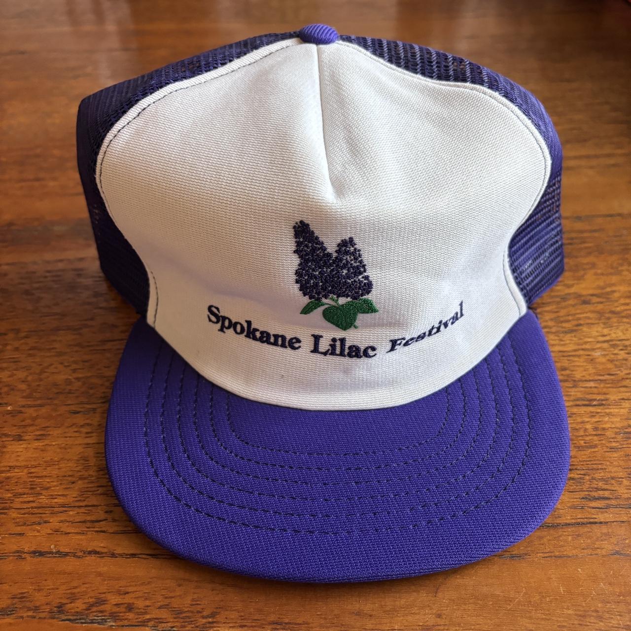 Vintage 90s USA Spokane lilac festival nature trucker cap