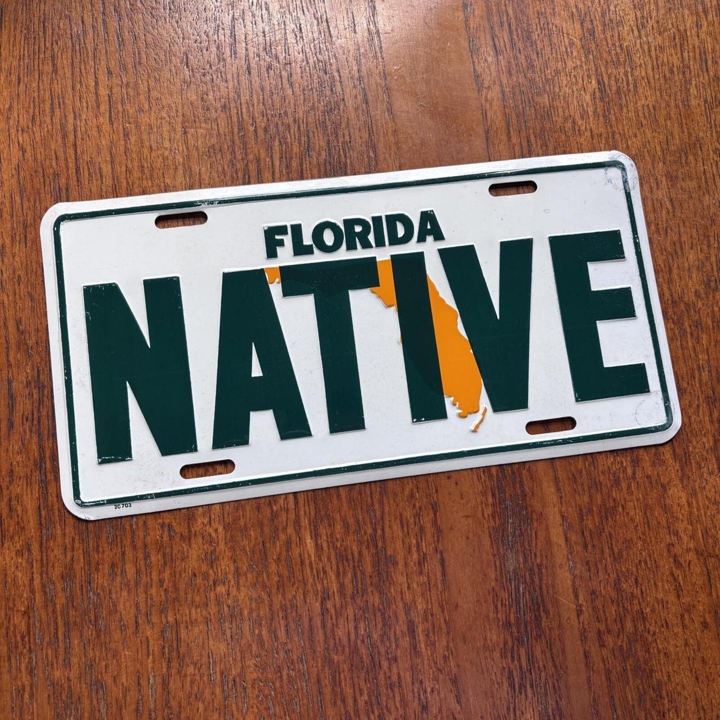 Vintage 90s USA Florida native novelty license plate