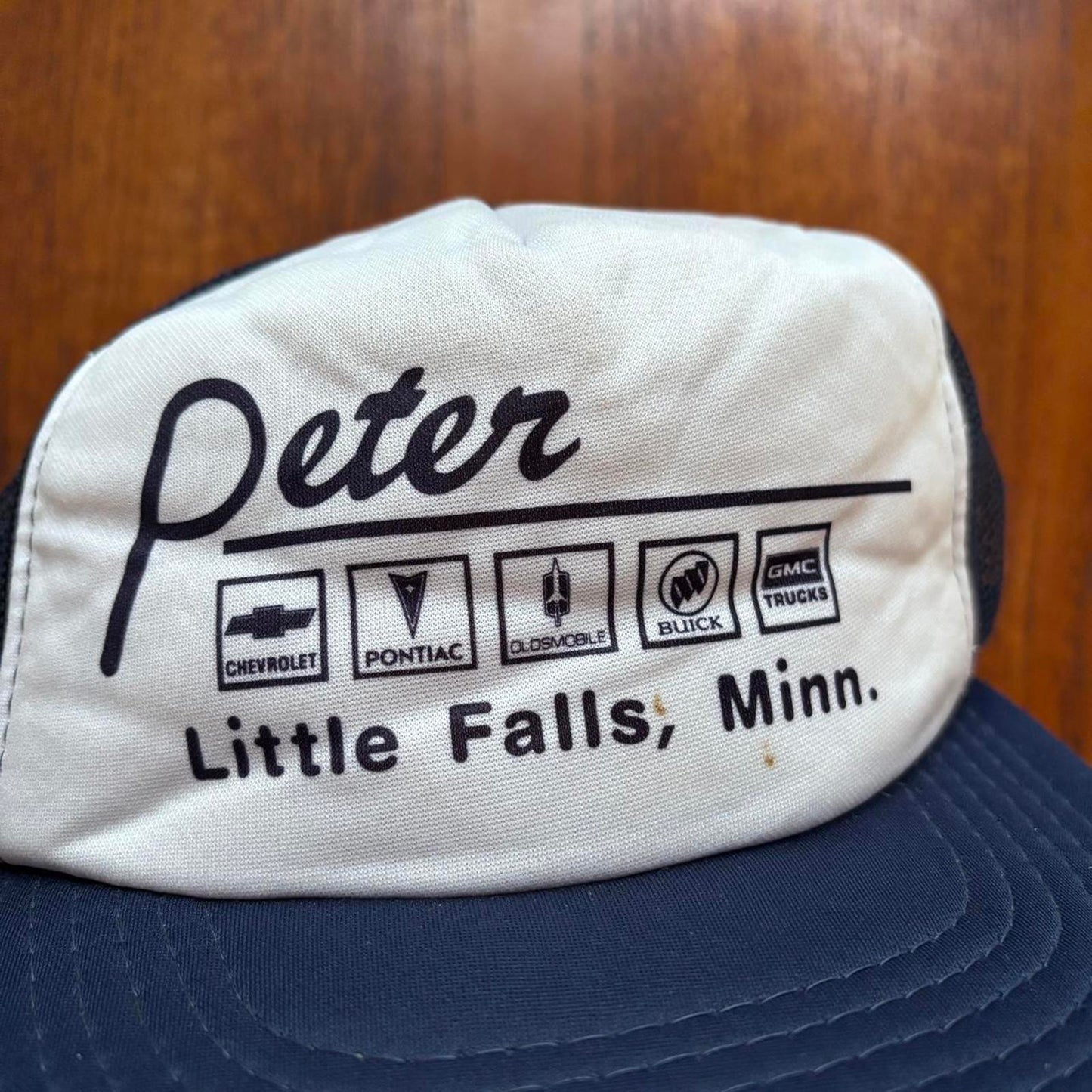 Vintage 90s USA car dealership Minnesota Chevrolet Pontiac GMC trucker cap