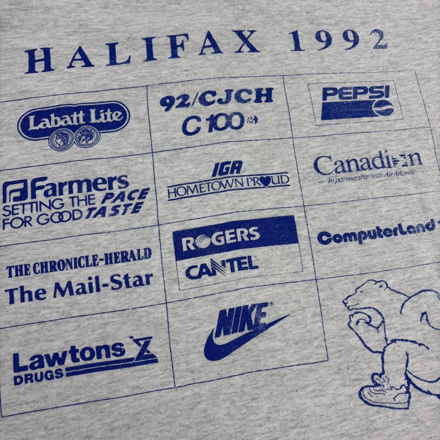 Vintage 90s 24 hour relay race marathon running Halifax Canada t-shirt