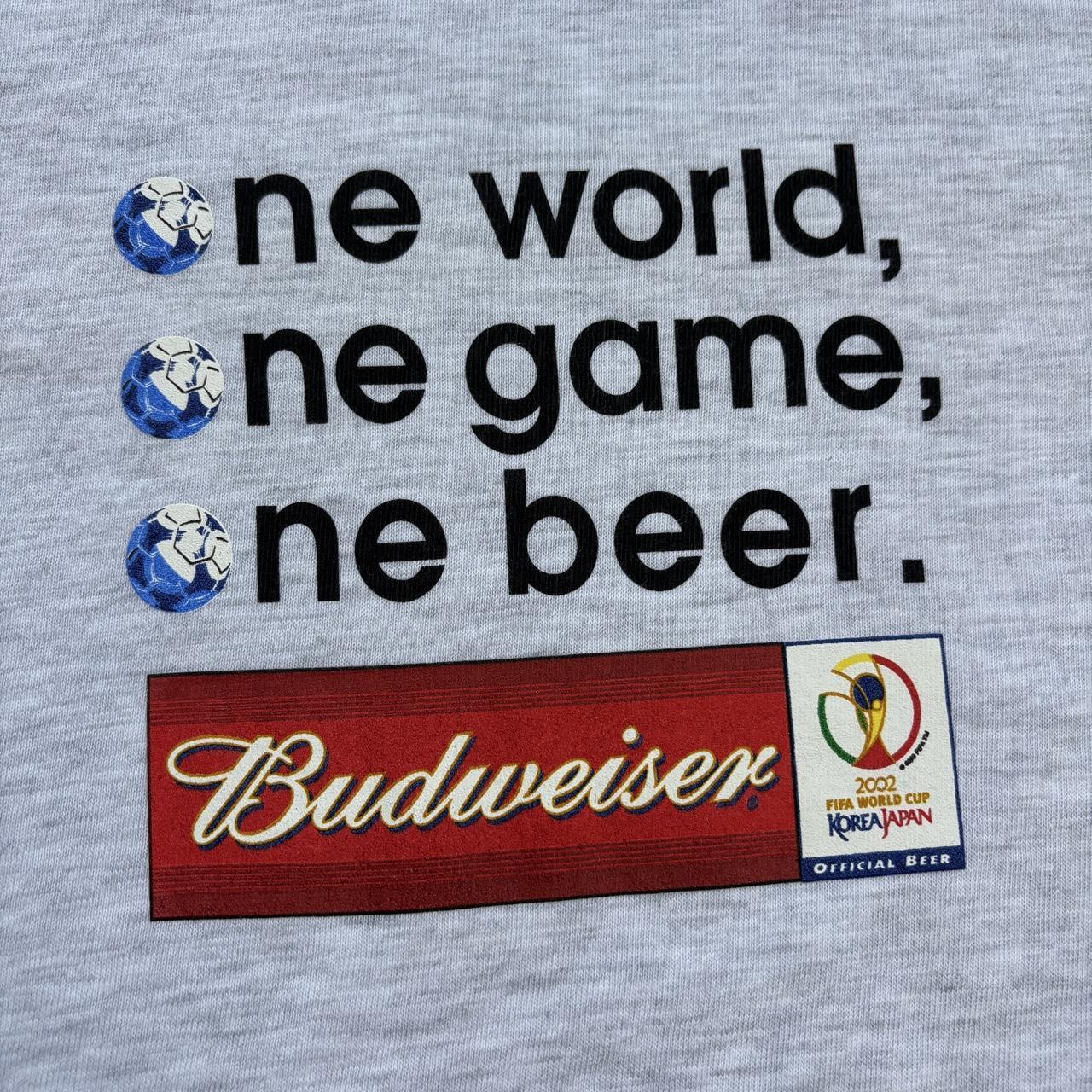 Vintage Y2K Japan Korea World Cup football tournament Budweiser t-shirt