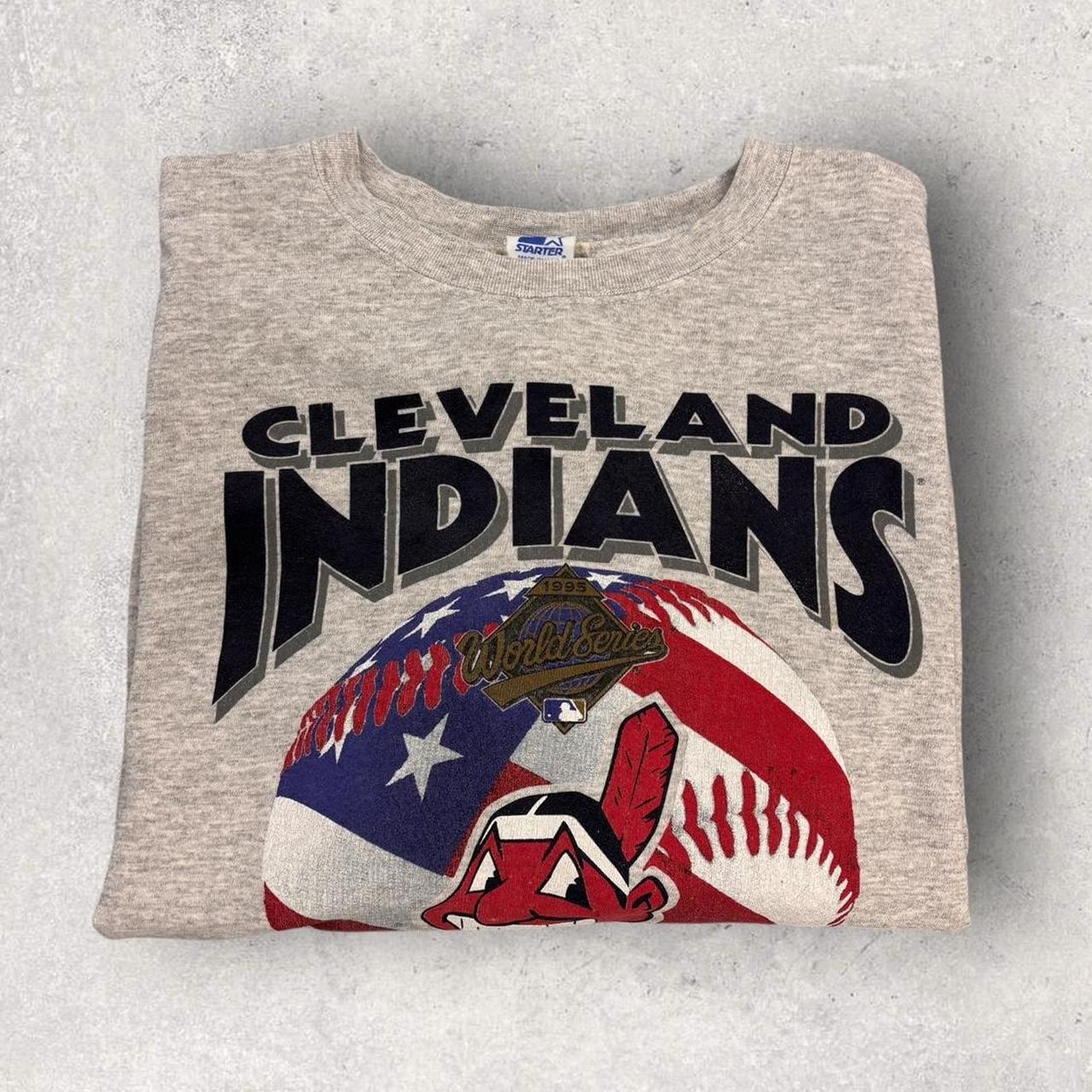 Vintage 90s USA Cleveland Indians MLB baseball World Series champions graphic sweatshirt