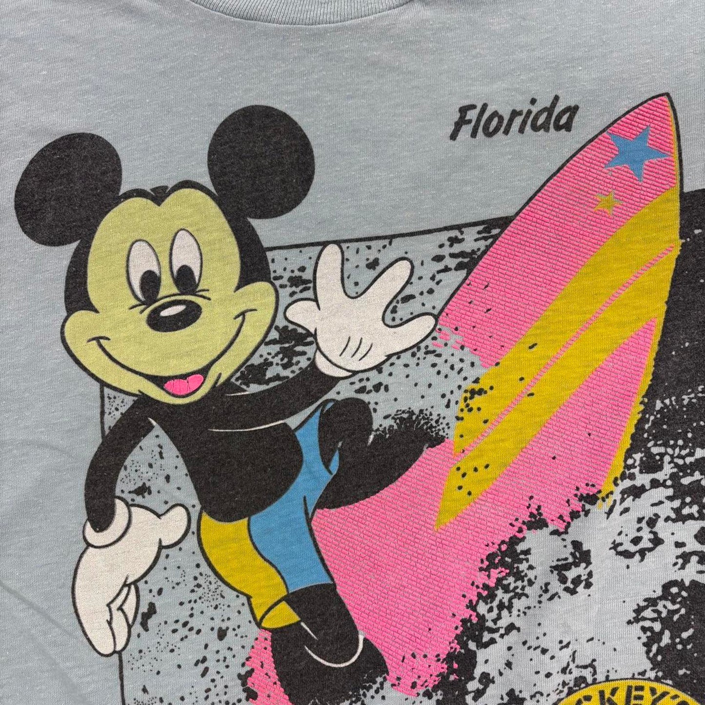 Vintage 80s USA Disney Mickey Mouse surf team Florida graphic t-shirt