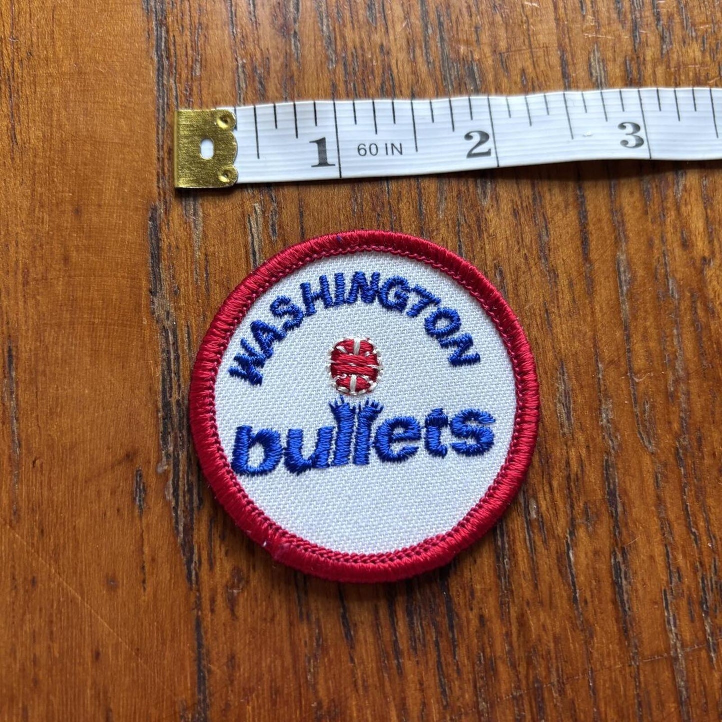 Vintage 80s USA Washington Bullets NBA basketball embroidered patch