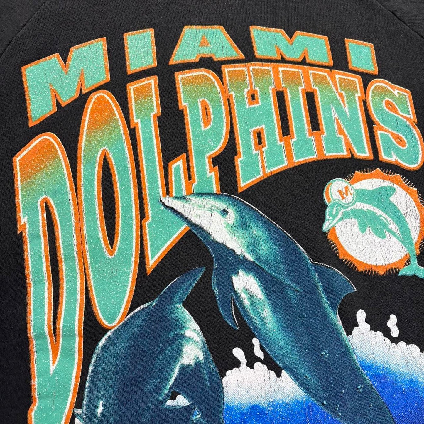 Vintage 90s USA Miami Dolphins Florida NFL American Football graphic sweatshirt