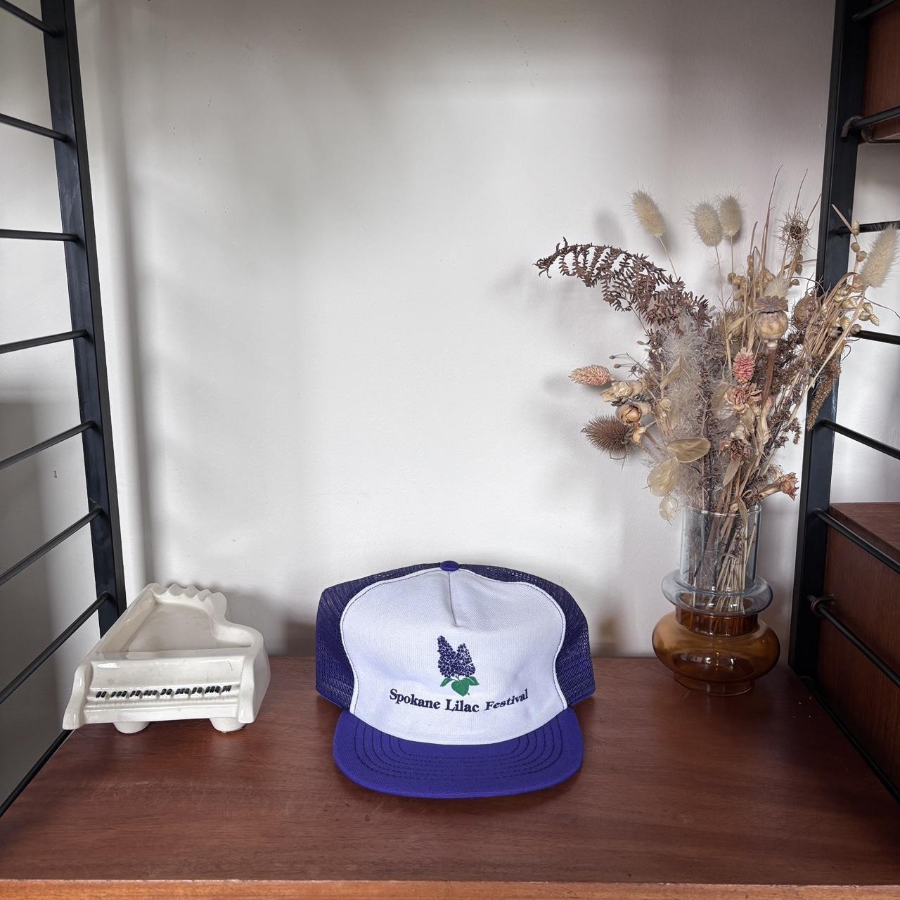 Vintage 90s USA Spokane lilac festival nature trucker cap