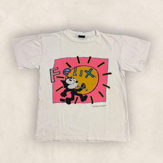 Vintage 90s USA Felix The Cat cartoon TV film promotional t-shirt
