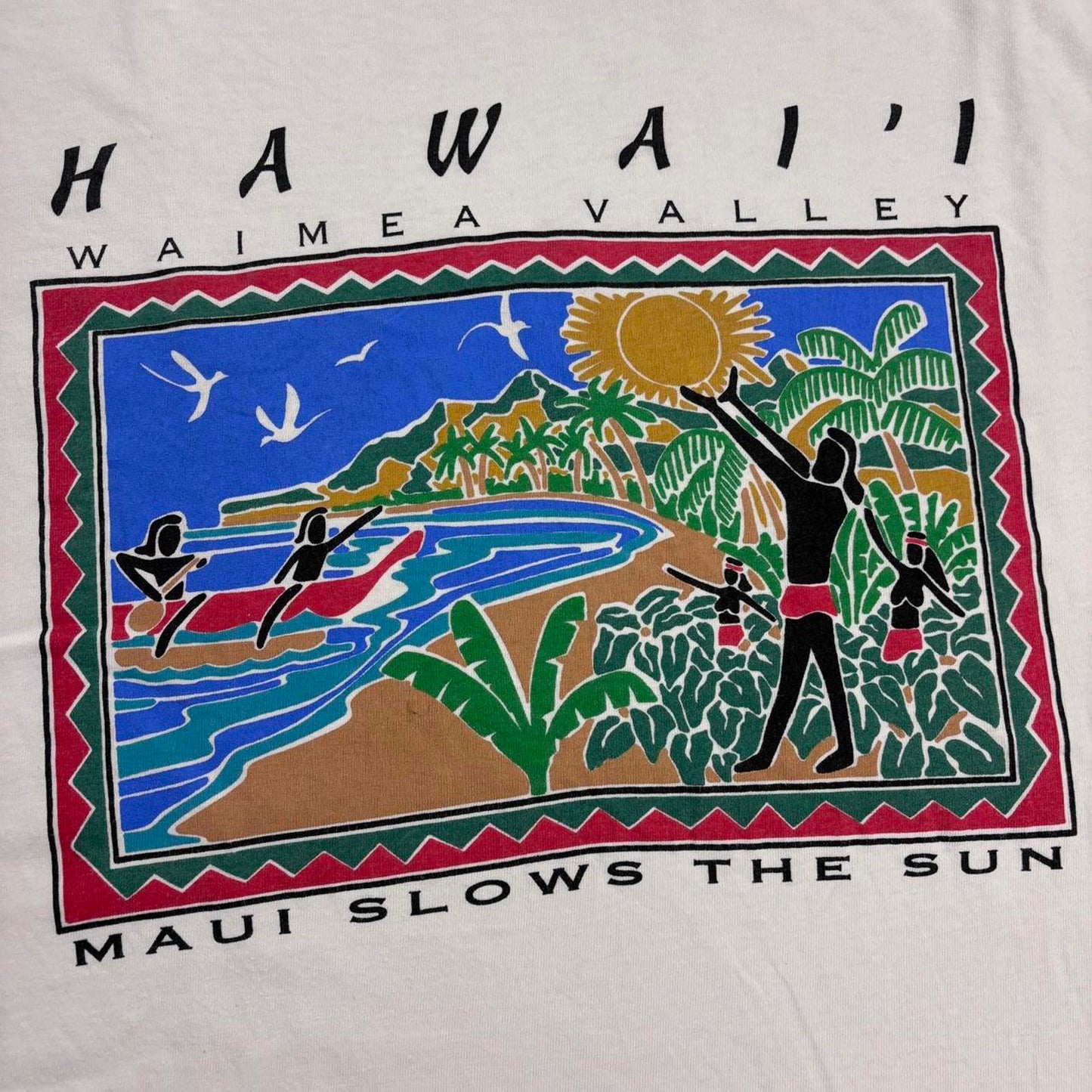 Vintage 90s USA Maui Hawaii nature wildlife souvenir graphic t-shirt