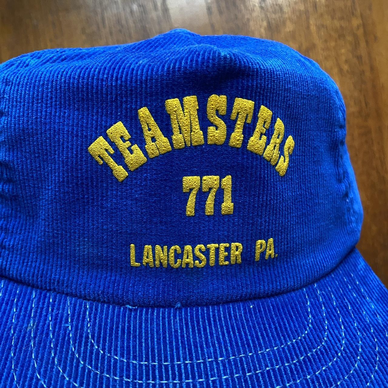 Vintage 90s USA Teamster American Union Lancaster Pennsylvania graphic corduroy cap